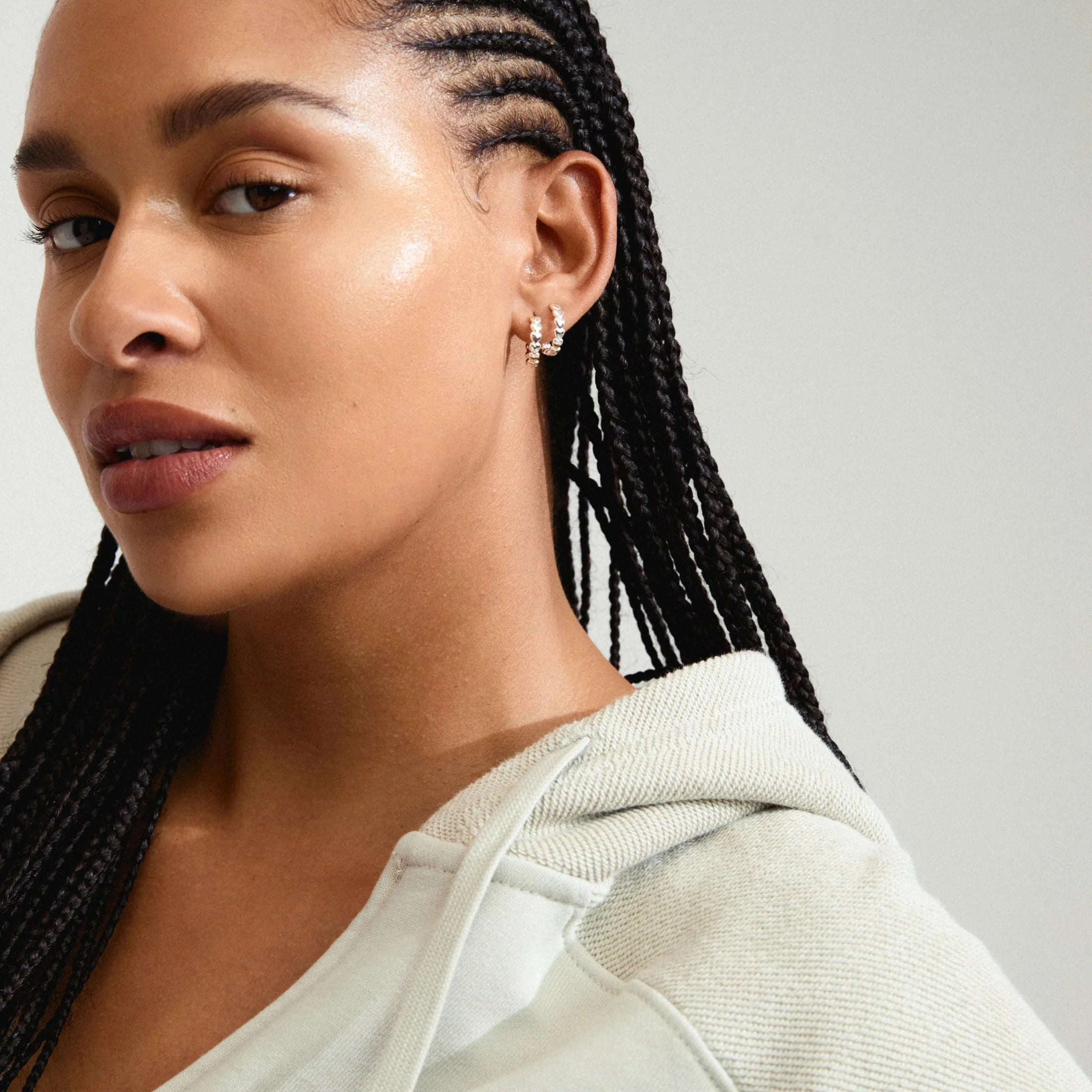 Pilgrim Maeve Recycled Hoop Earrings Silver