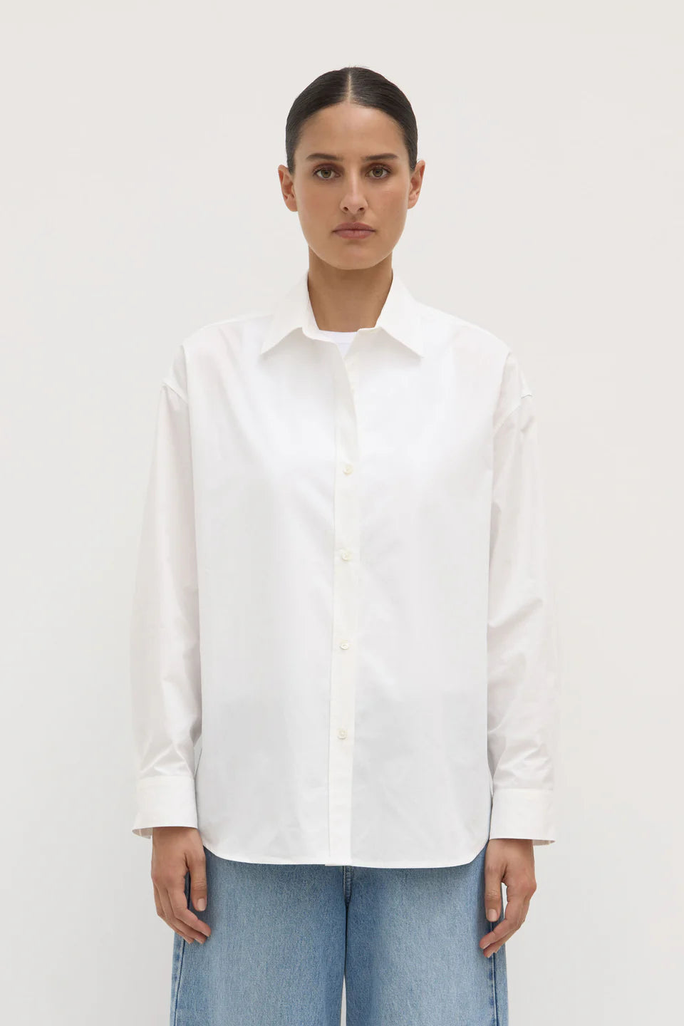 Assembly Label Marigold Poplin Long Sleeve Shirt White