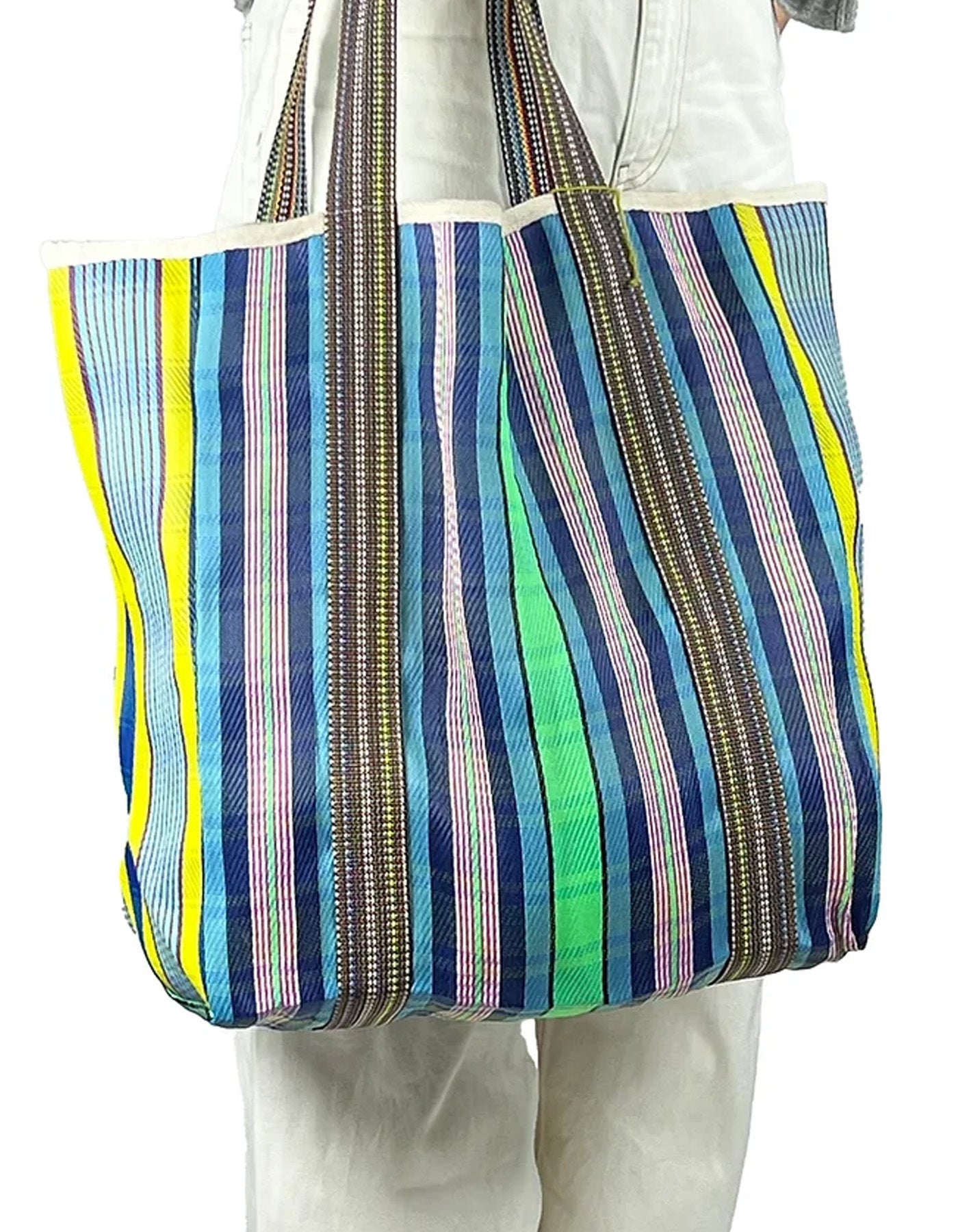 Apple Green Duck Indian Market Bag Blue/Green Multi