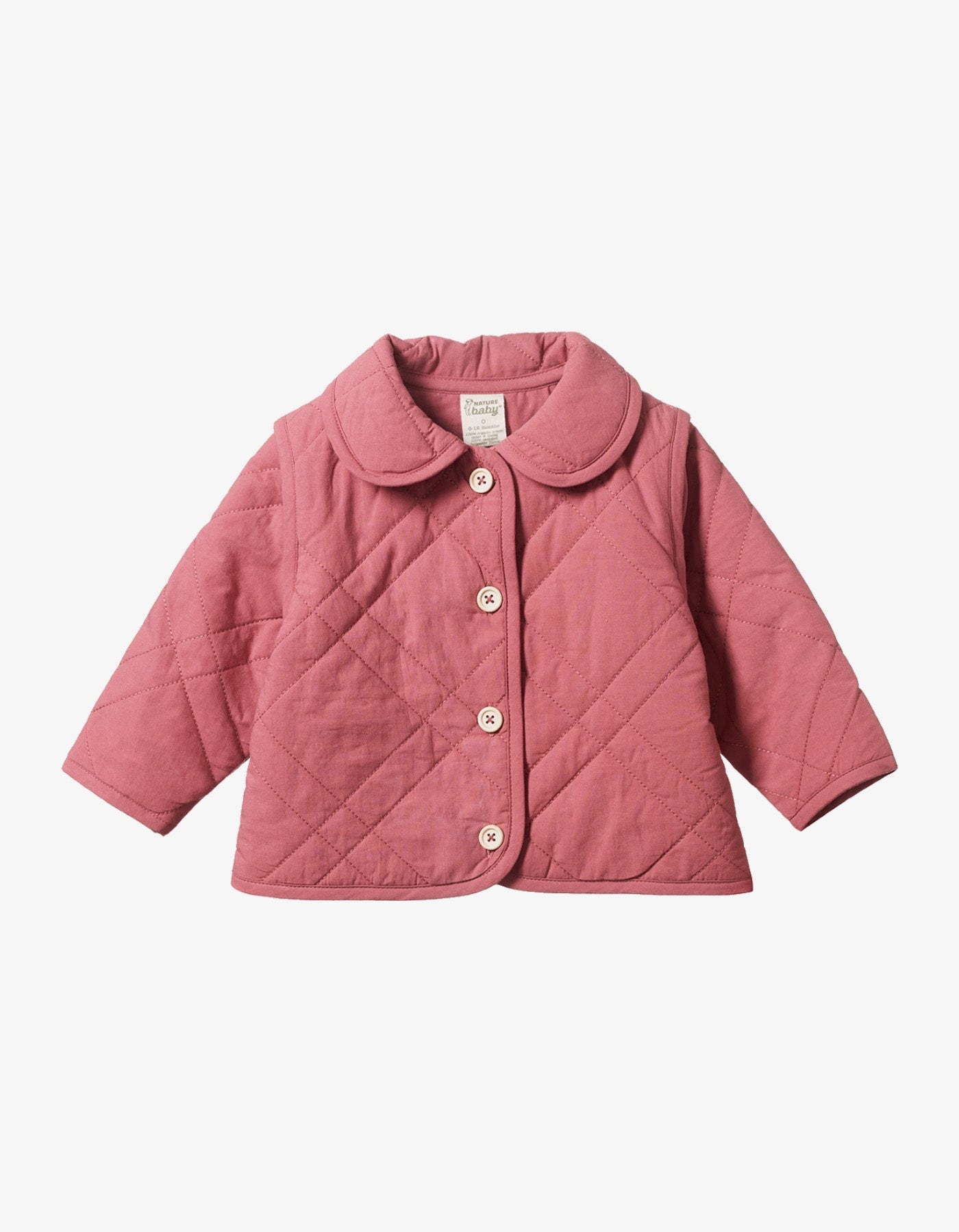 Nature Baby Marlo Quilted Coat Carnation