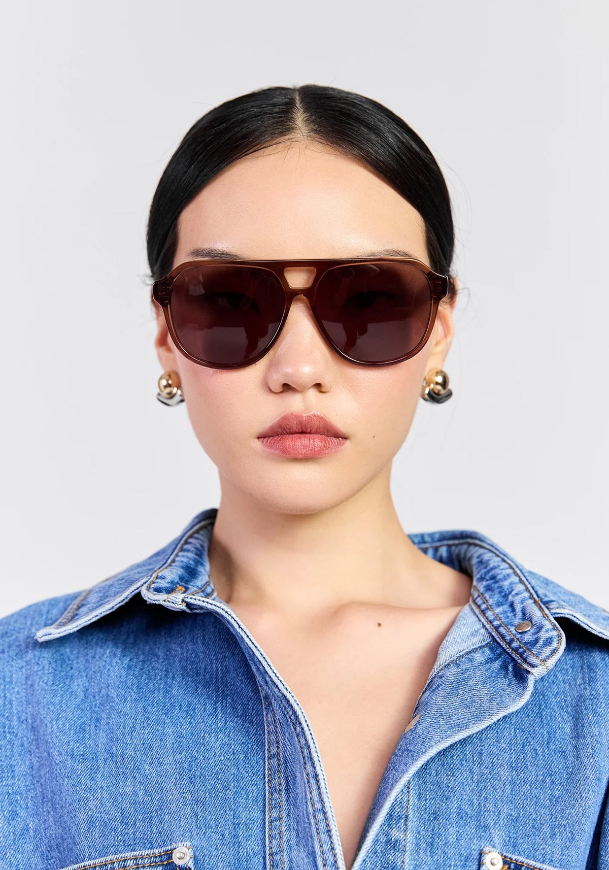 Saben Marlo Sunglasses Sheer Brown