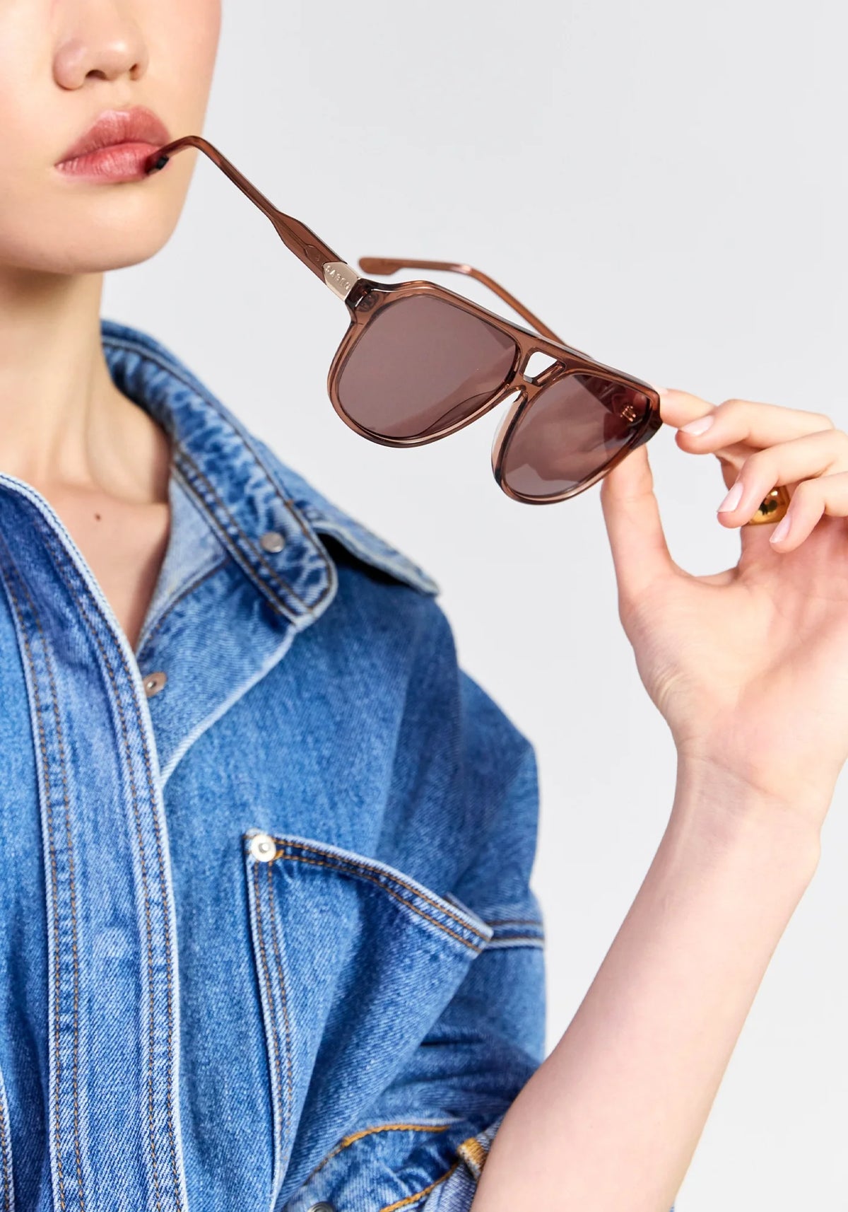 Saben Marlo Sunglasses Sheer Brown