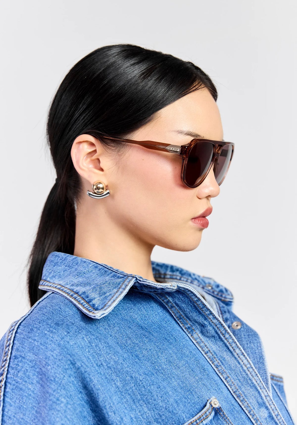 Saben Marlo Sunglasses Sheer Brown