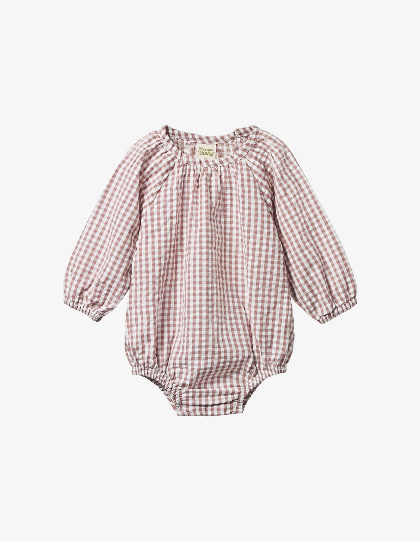 Nature Baby Meadow Bodysuit Gingham Twilight Check