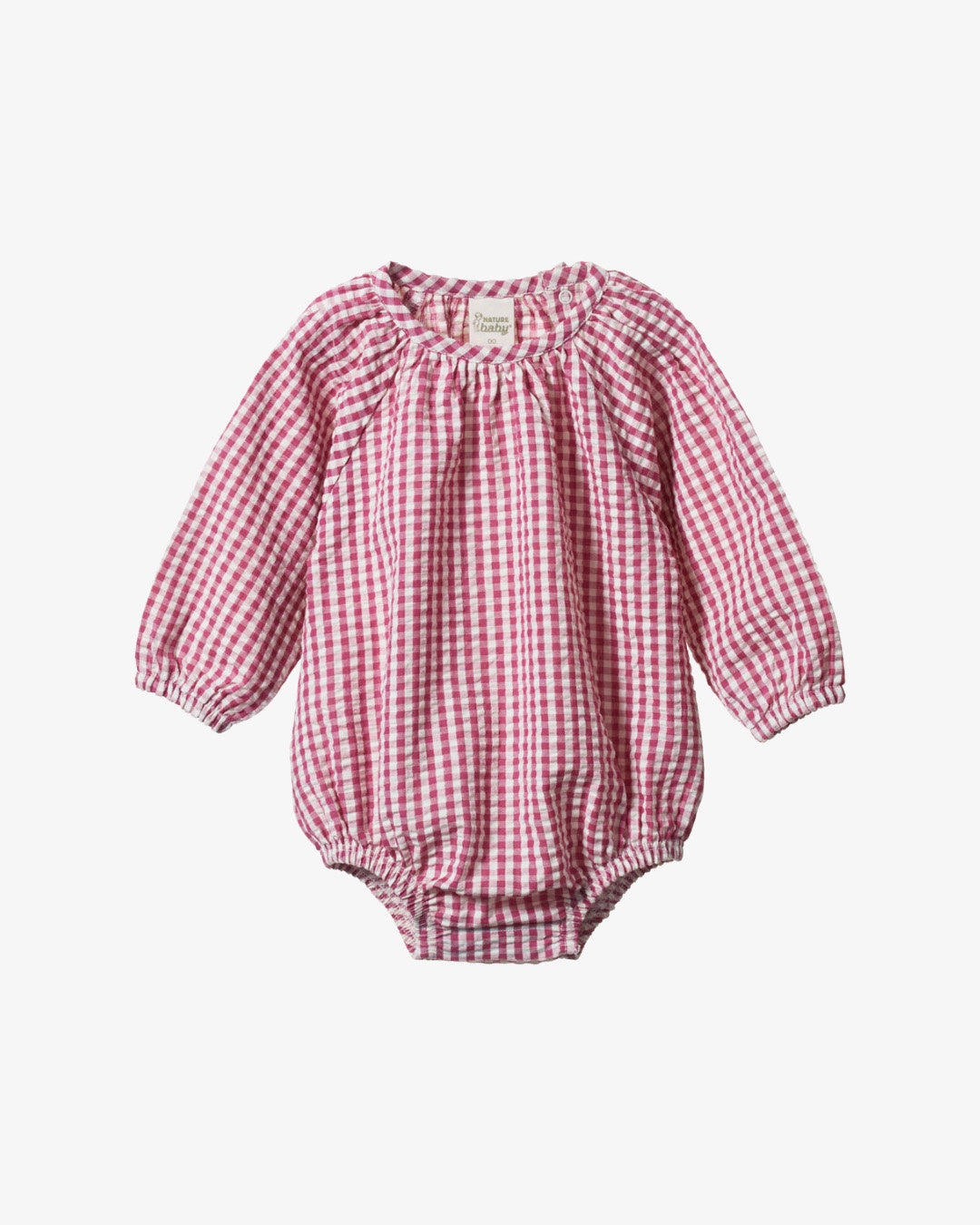 Nature Baby Meadow Bodysuit Gingham Jam Check