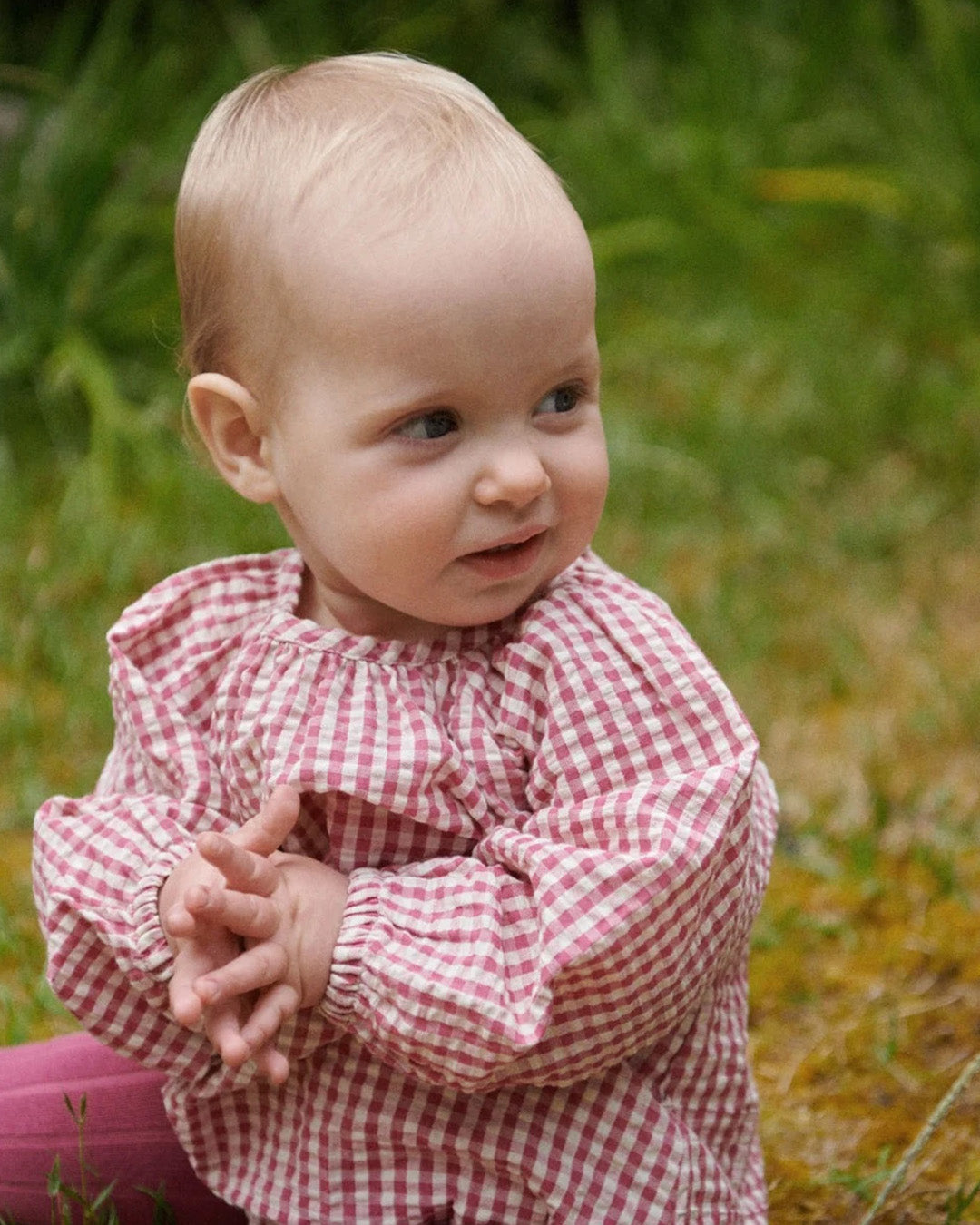 Nature Baby Meadow Bodysuit Gingham Jam Check