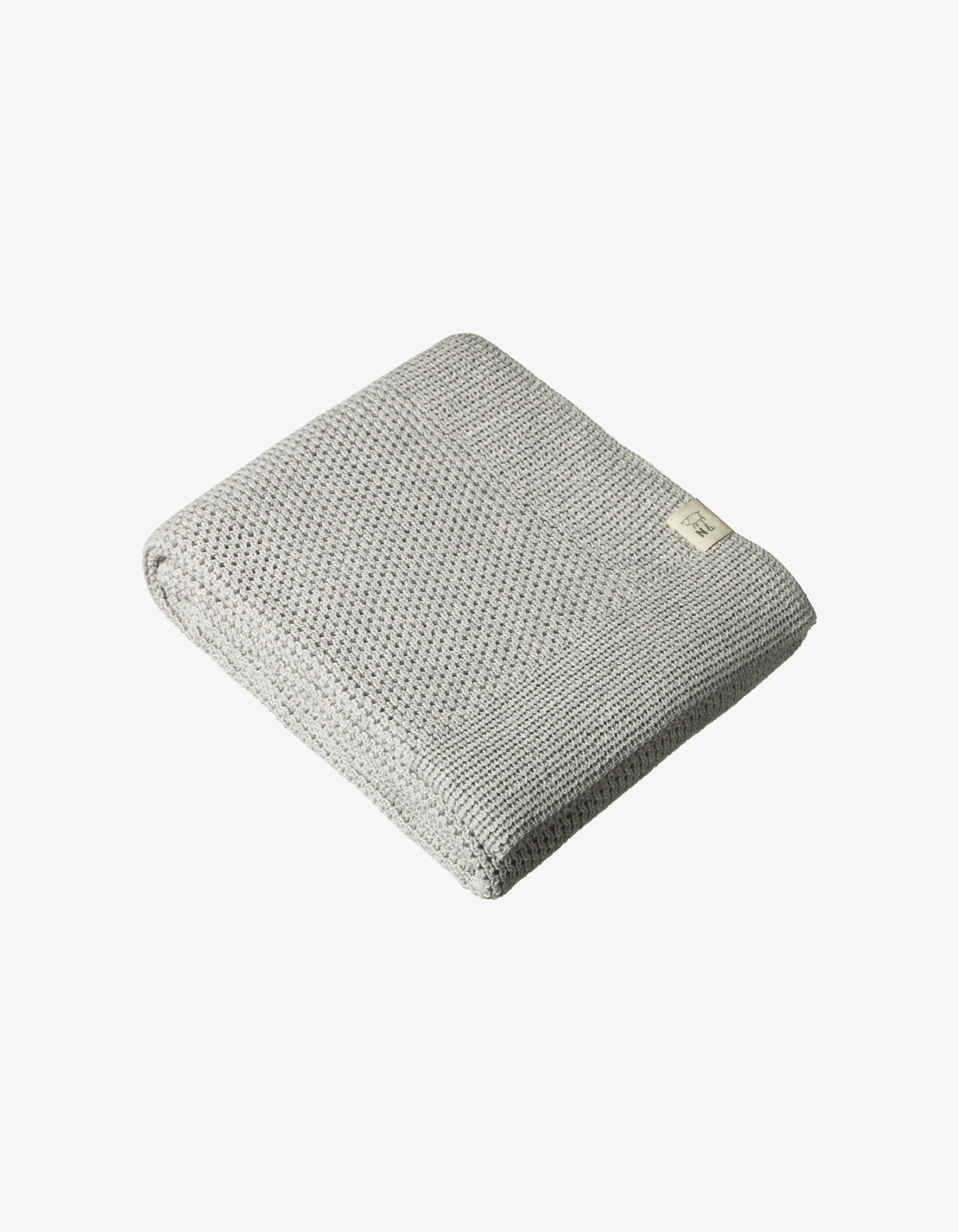Nature Baby Merino Knit Blanket Bassinet Light Grey