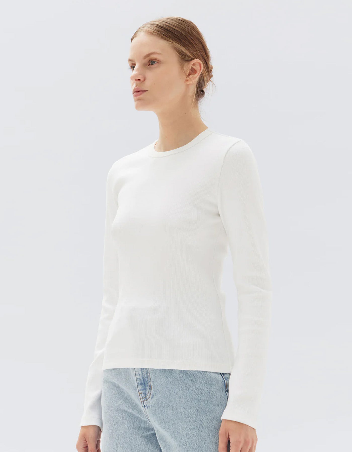 Assembly Label Miana Organic Long Sleeve Tee White