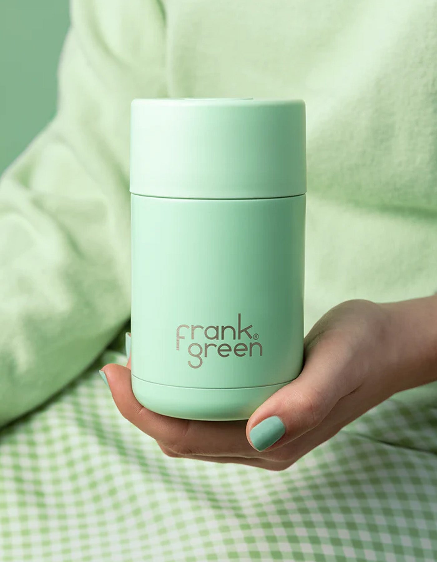 Frank Green Ceramic Reusable Cup 12 oz Mint Gelato