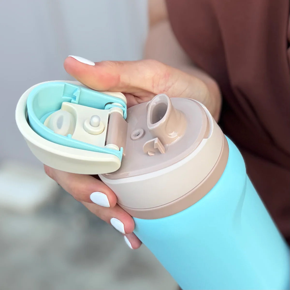 Mode & Opal Insulated Drink Bottle - Powder Blue 940ml