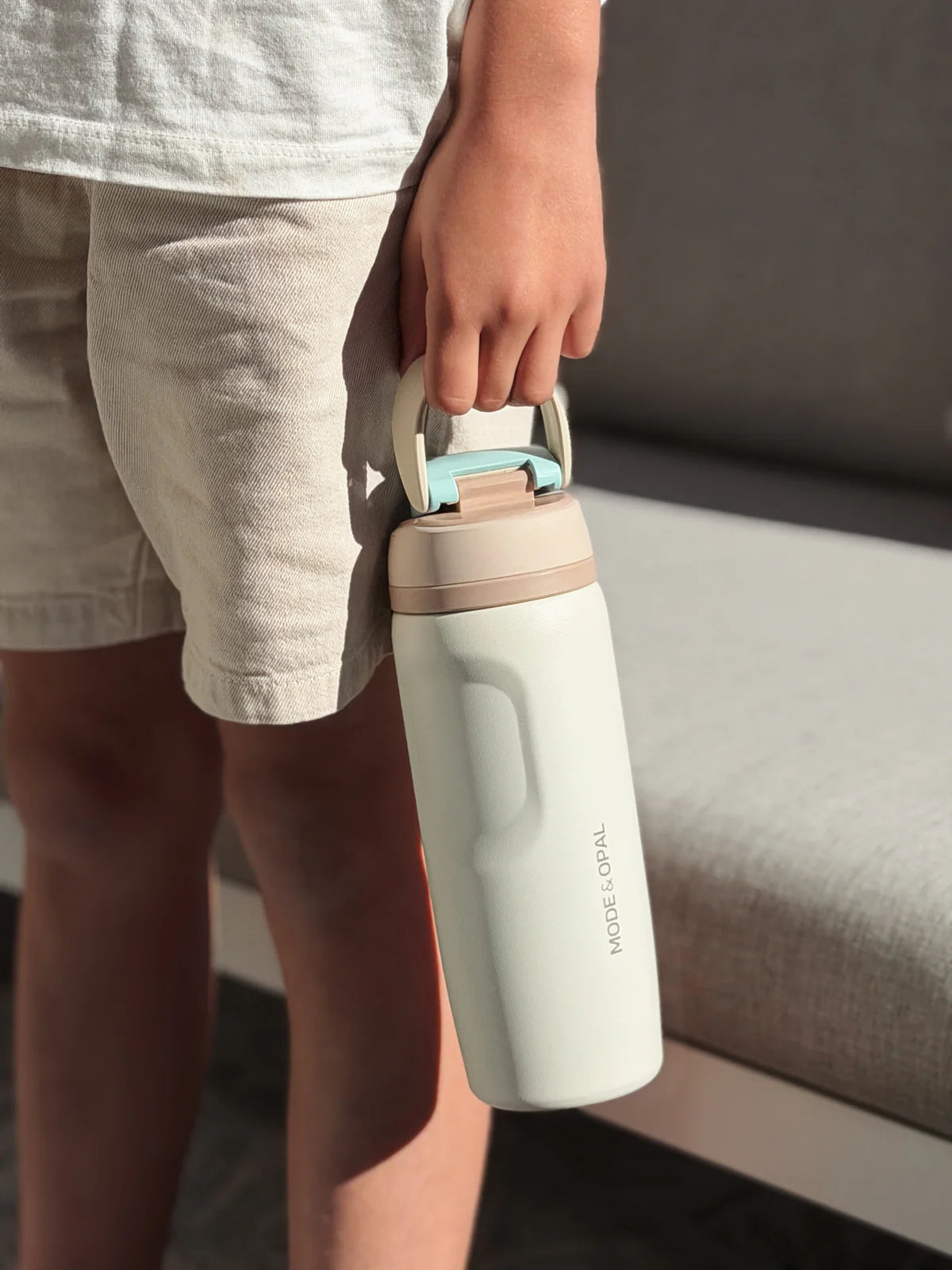 Mode & Opal Insulated Drink Bottle - Soft Cream 770ml