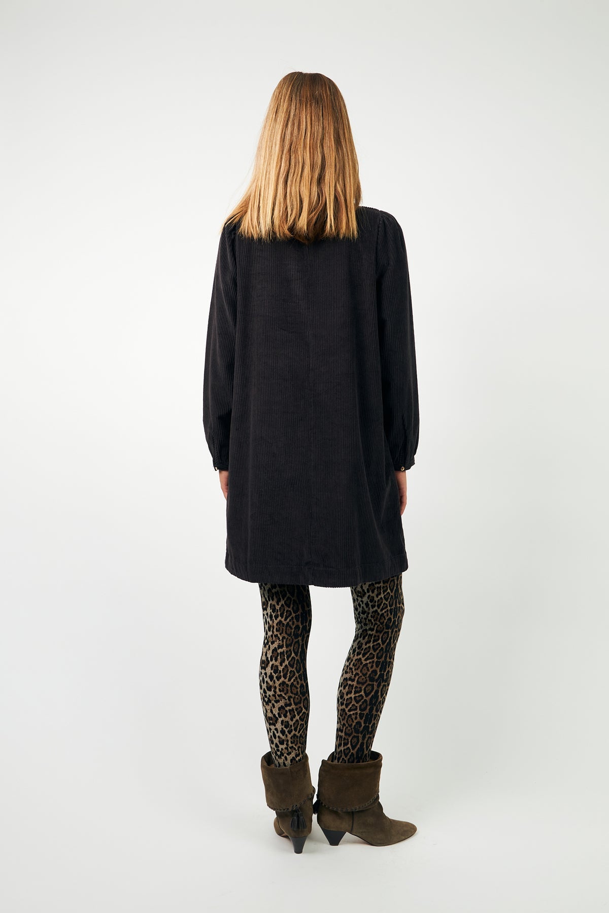 Lollys Laundry Carla Short Dress 3/4 Dark Mokka