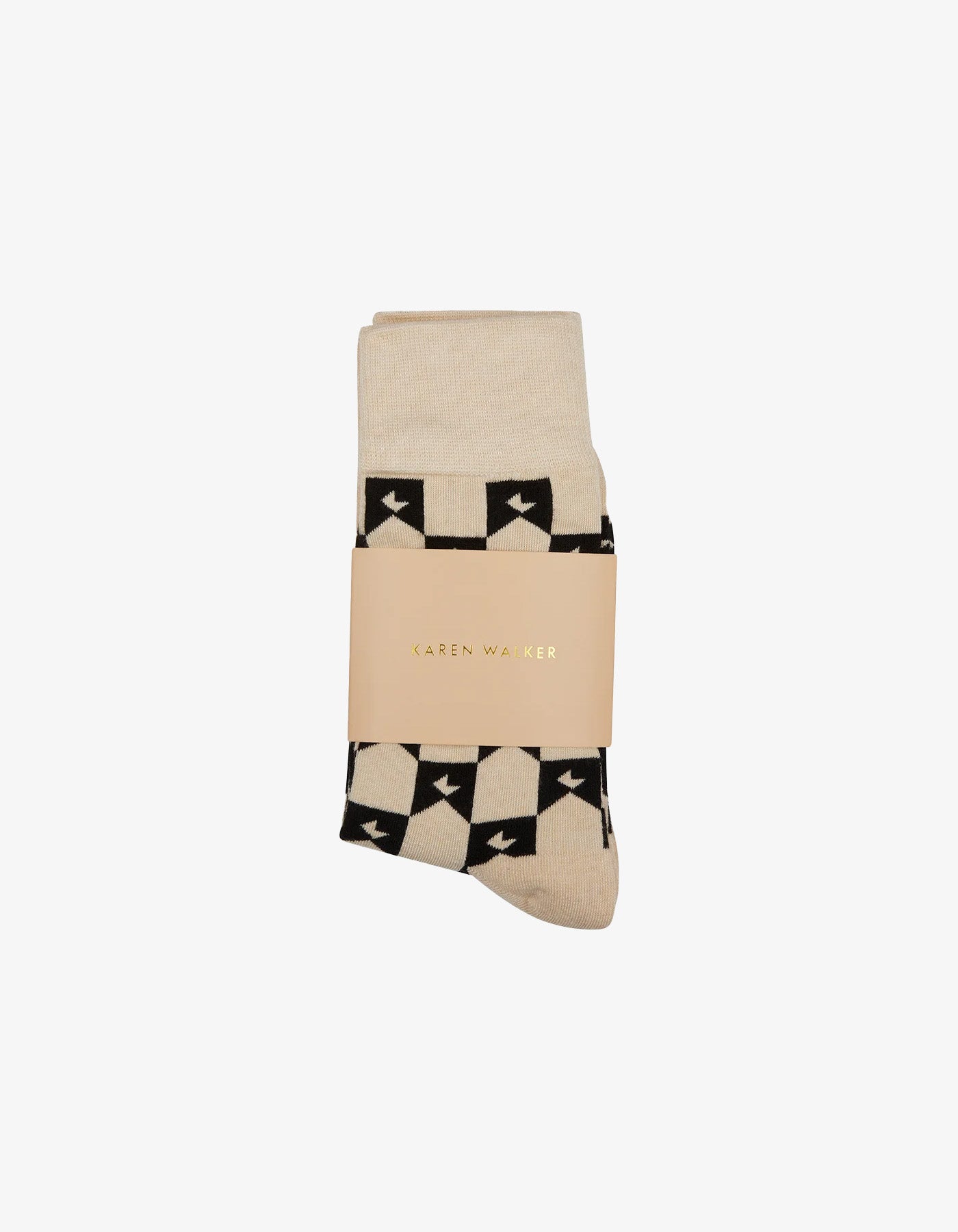 Karen Walker Mongram Socks Sand/Black/Brown