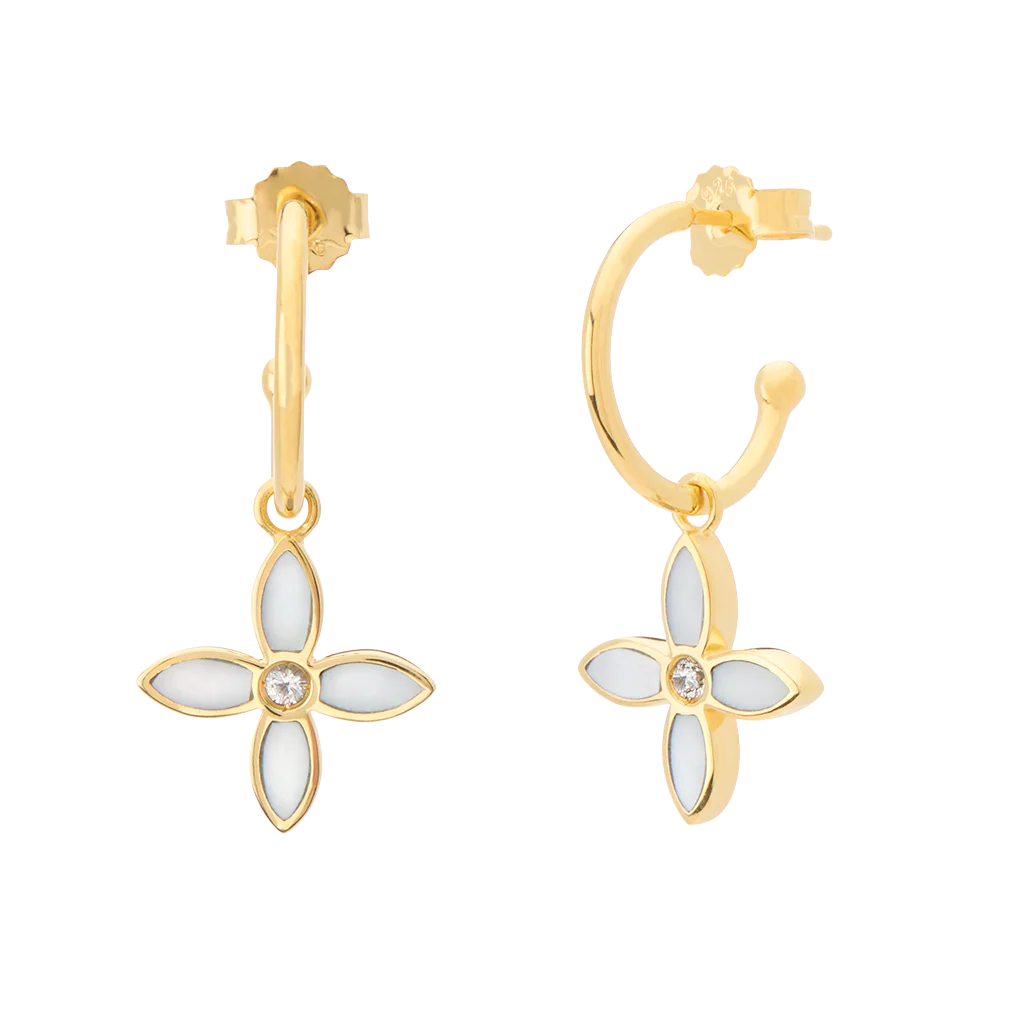 Murkani Desert Flower Small Hoop Earrings - Gold