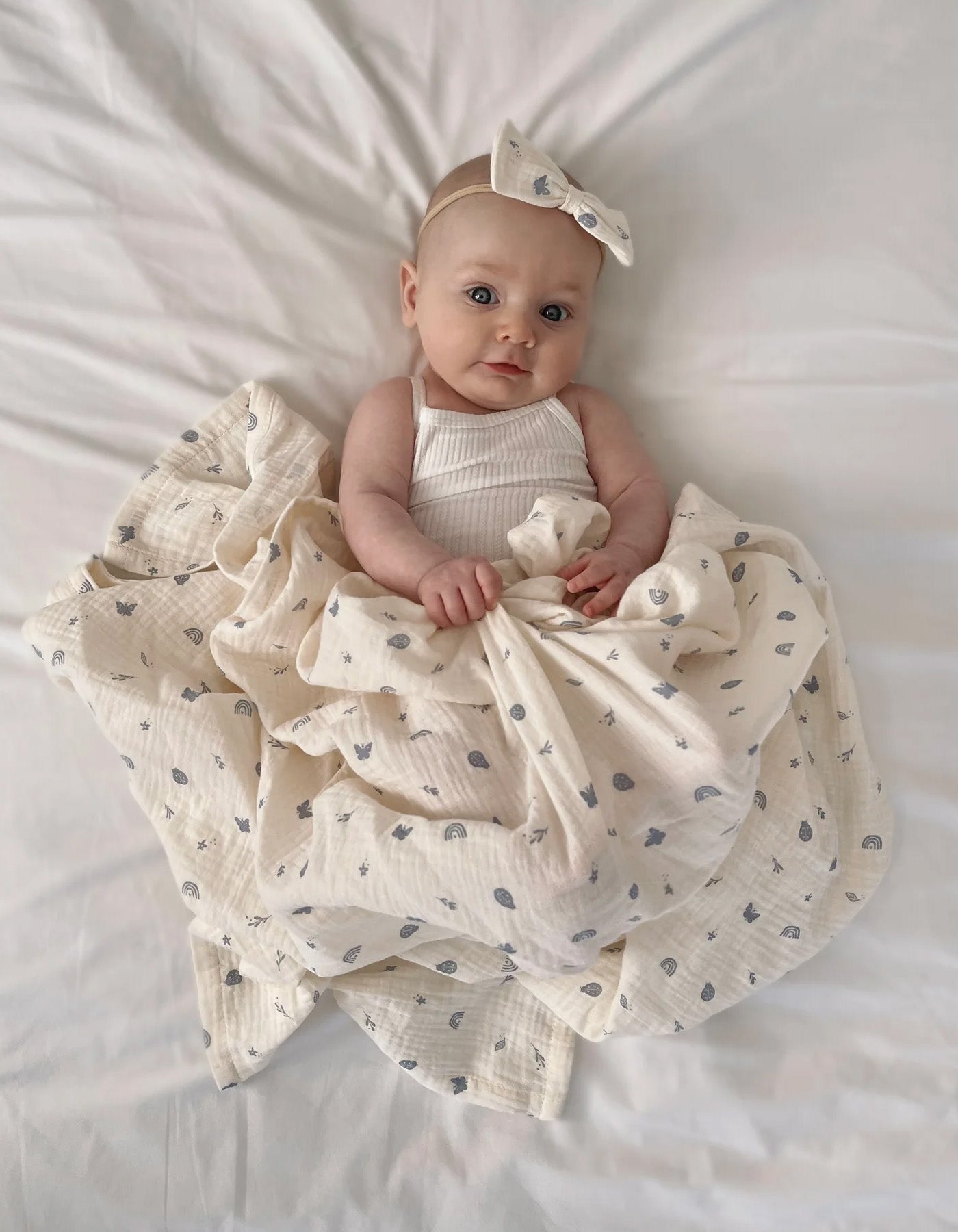 Over The Dandelions Organic Muslin Swaddle Enchanted Garden