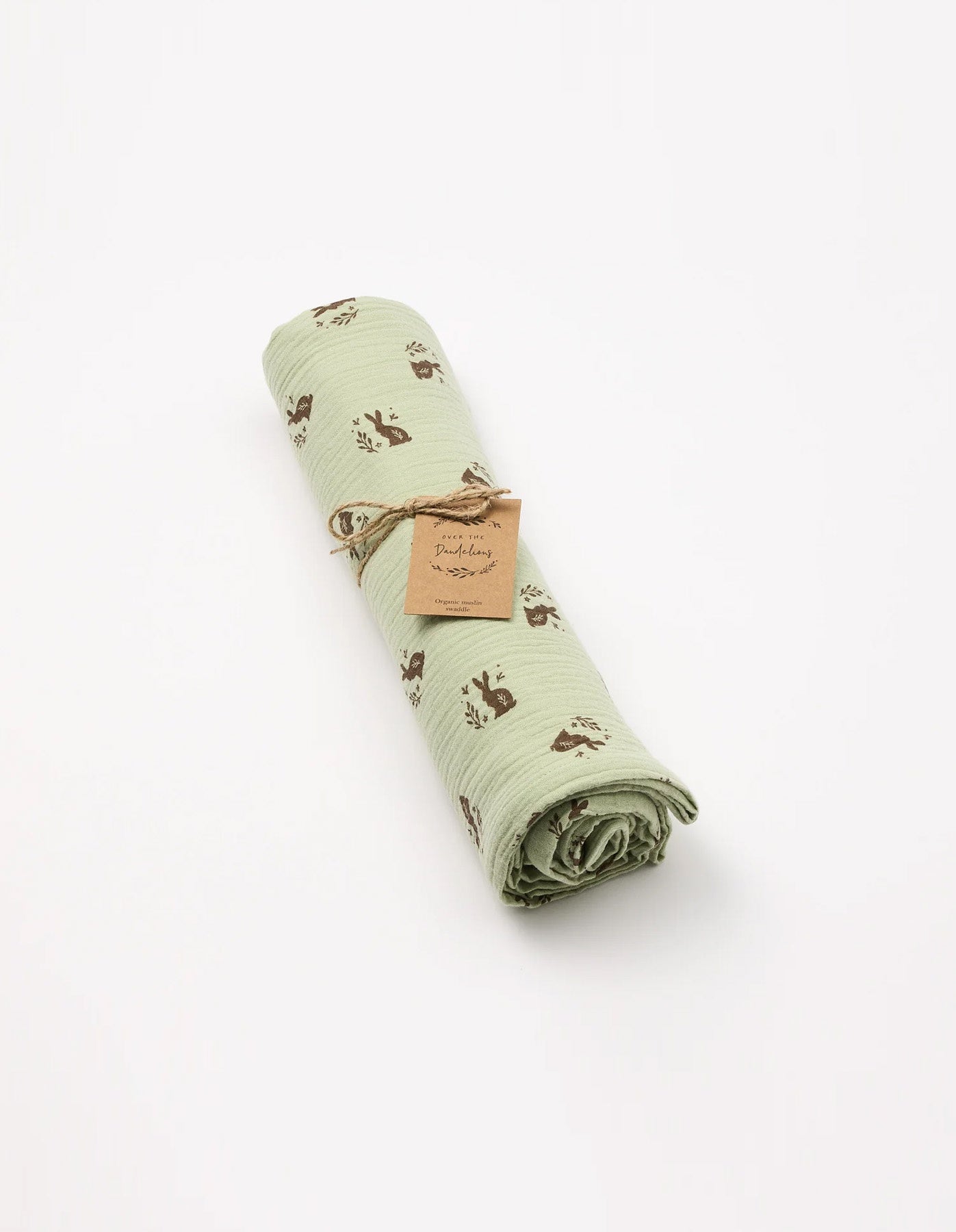 Over The Dandelions Organic Muslin Swaddle Meadow print