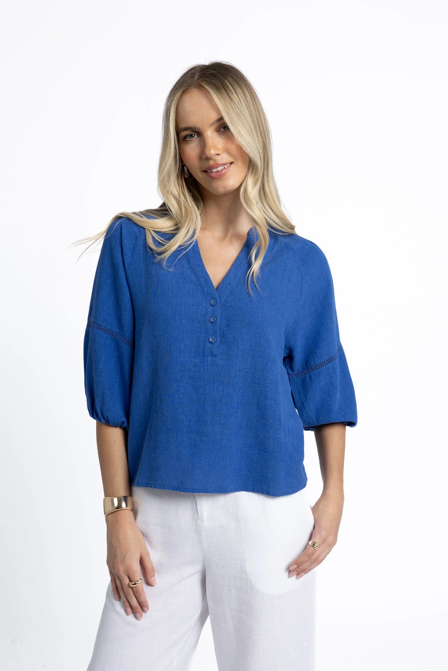 Humidity Nixie Blouse Royal Blue