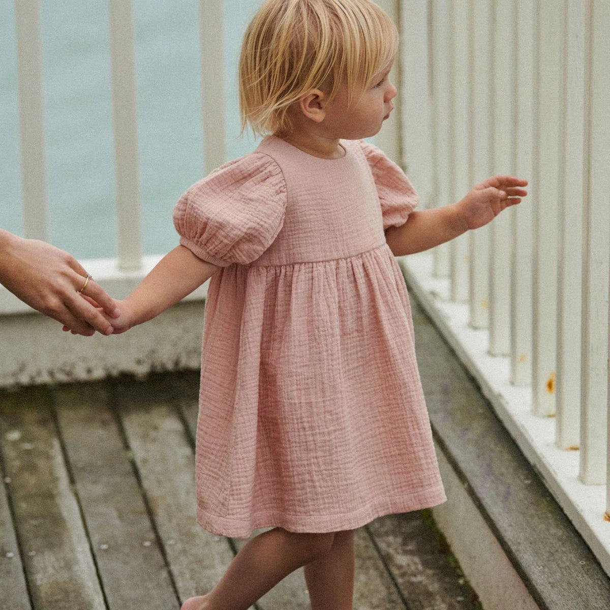 Nature Baby Albertine Dress Rose Dust