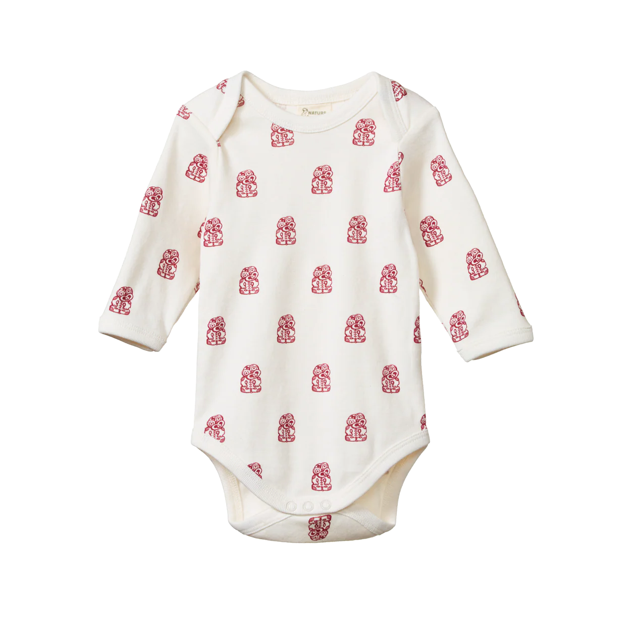 Nature Baby Cotton Long Sleeve Bodysuit Tiki Print