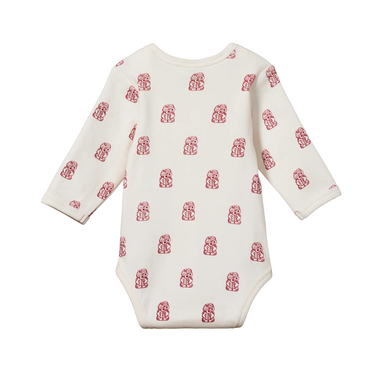 Nature Baby Cotton Long Sleeve Bodysuit Tiki Print