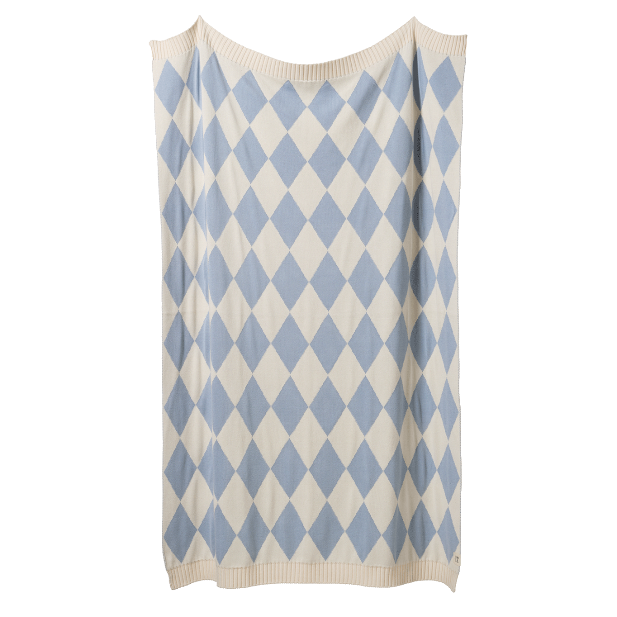 Nature Baby Dune Blanket Celestial Blue Diamond Knit/ Bassinet