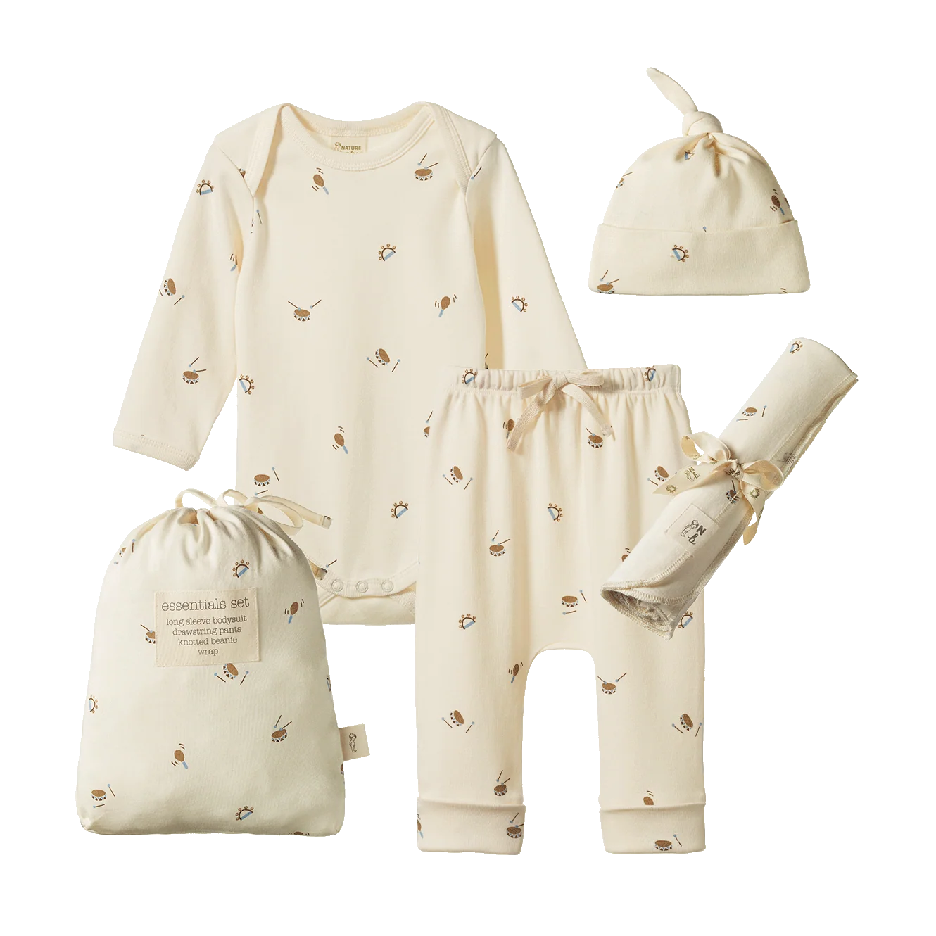 Nature Baby Essentials Set Music Print 0/3