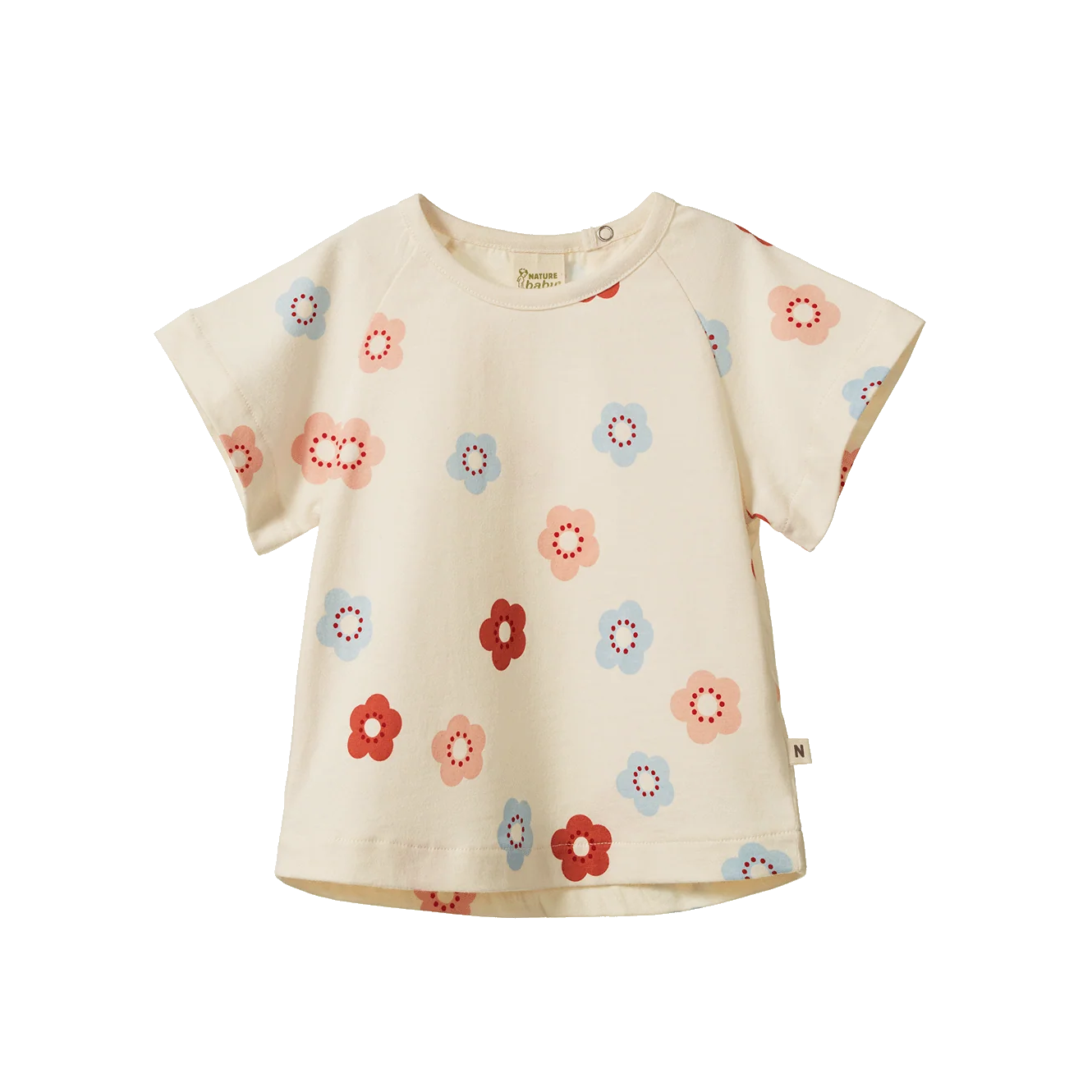 Nature Baby Juniper Tee Petite Flora Stamp Print