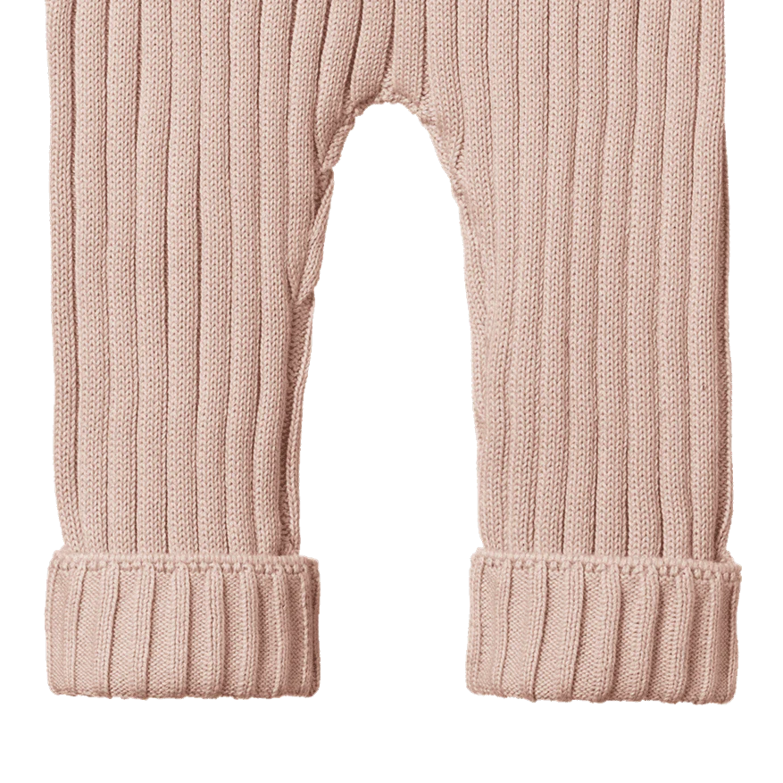 Nature Baby Lou Pants Cotton Knit Rose Dust