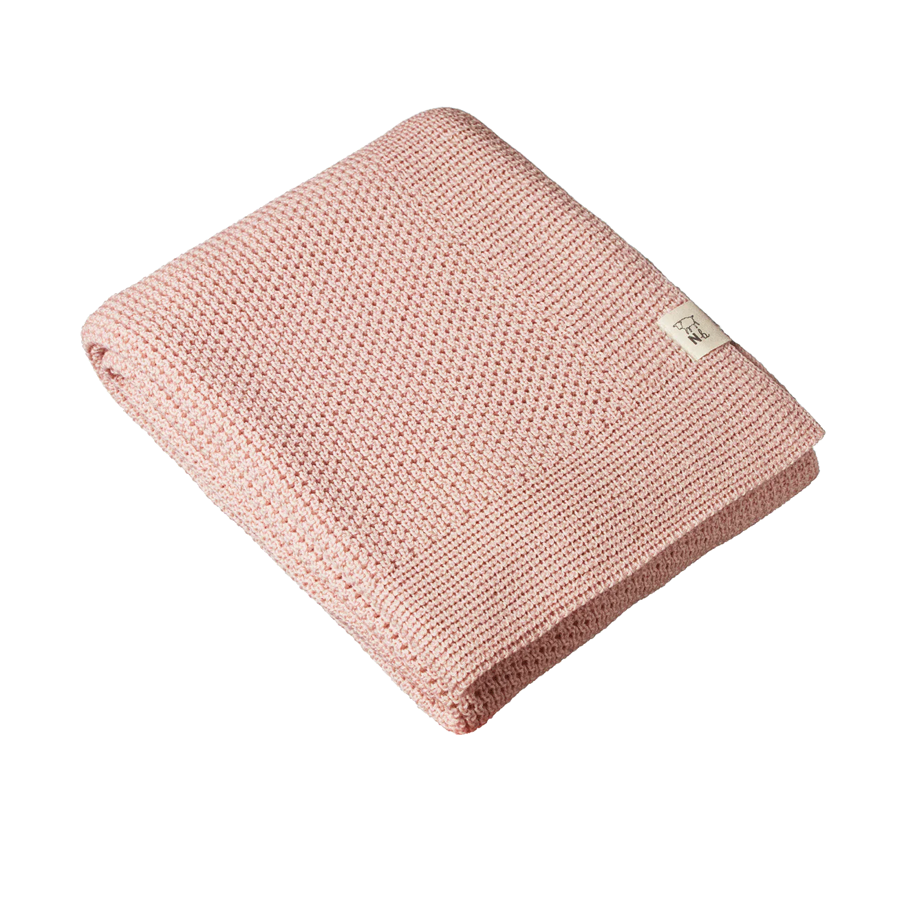Nature Baby Merino Knit Blanket Rose Dust