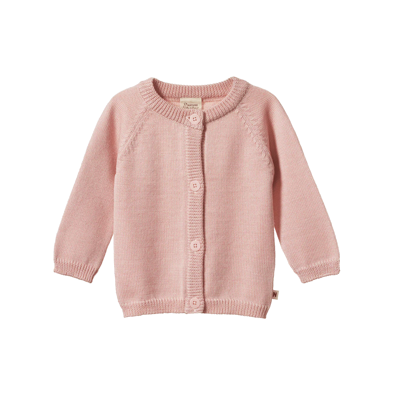 Nature Baby Merino Knit Cardigan Rose Dust