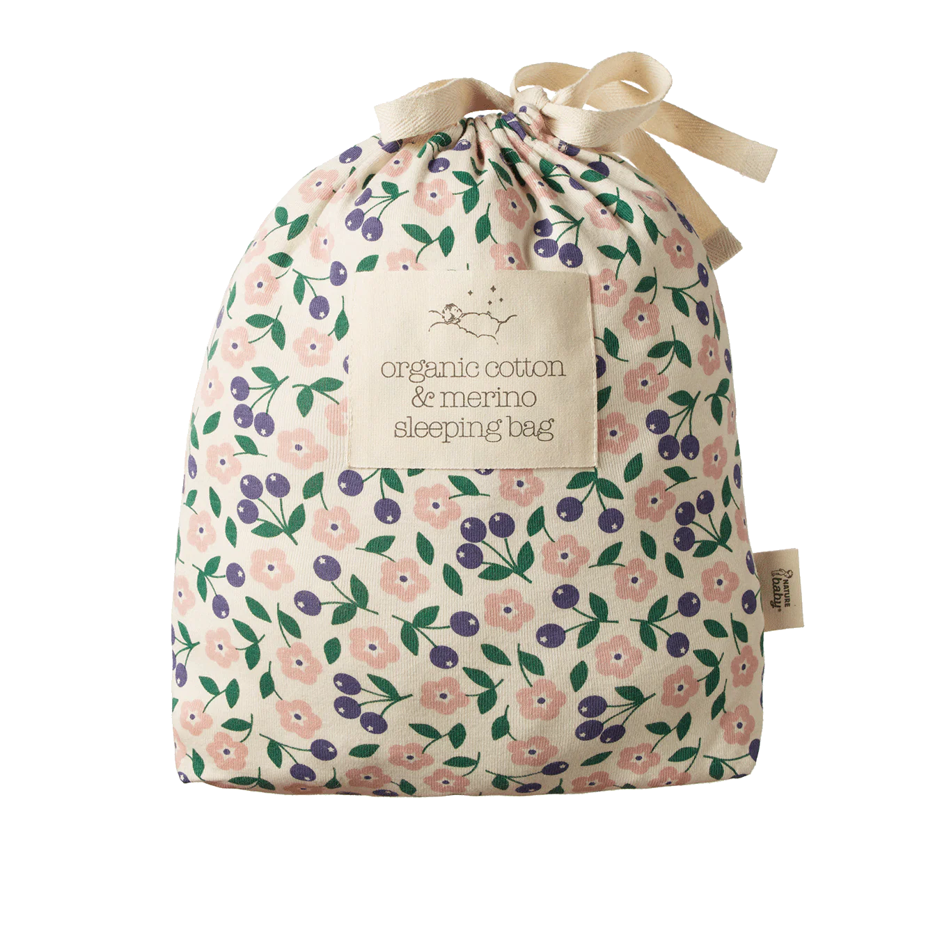 Nature Baby Organic Cotton & Merino Sleeping Bag Grande Briarwood Print 3/24m