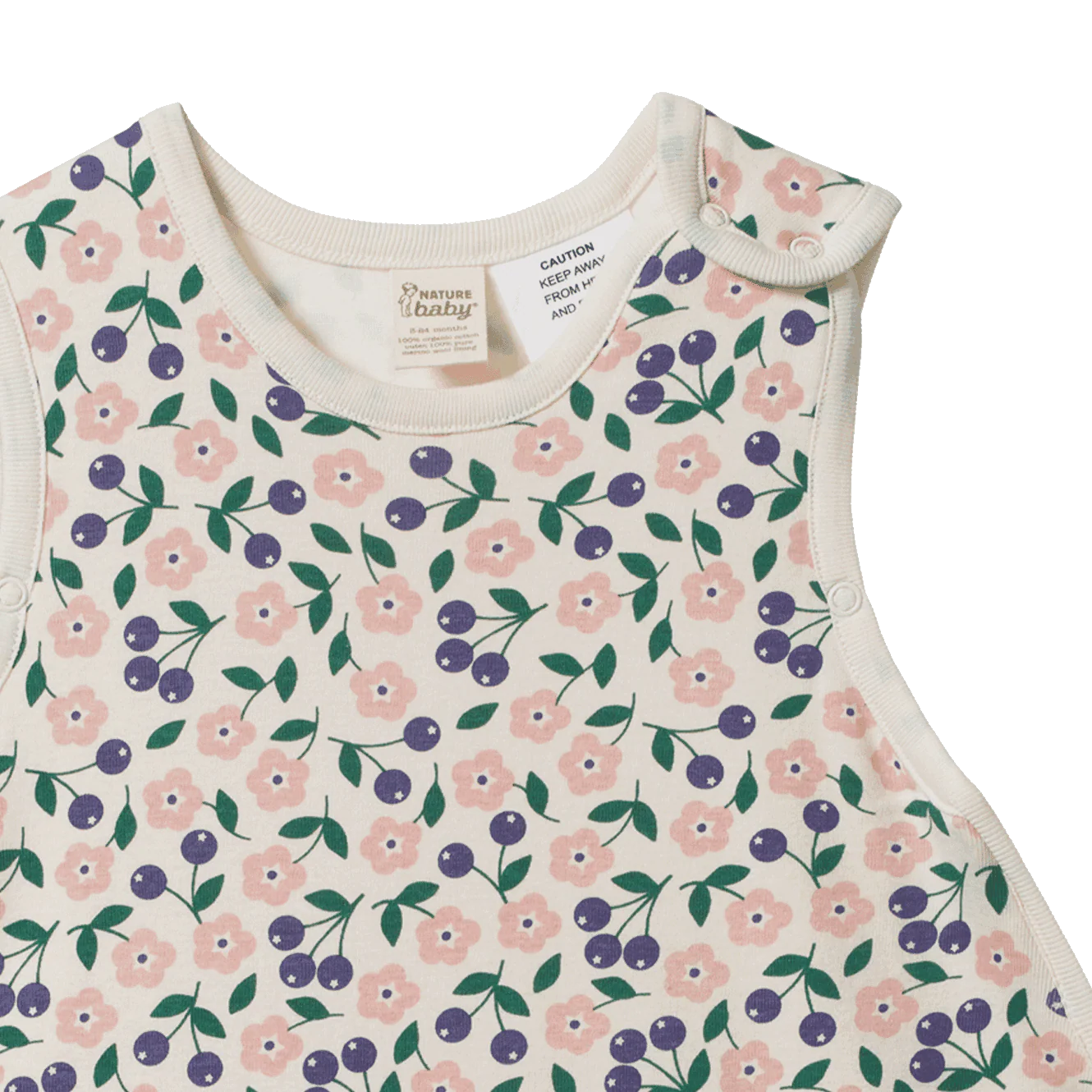 Nature Baby Organic Cotton & Merino Sleeping Bag Grande Briarwood Print 3/24m