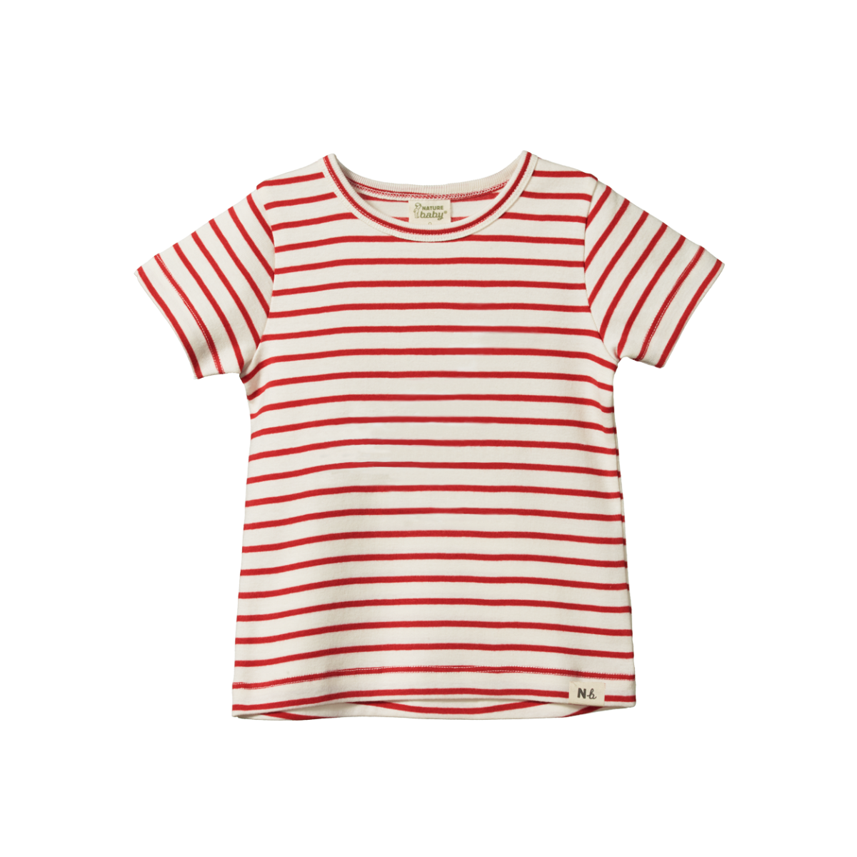 Nature Baby River Tee Red Sailor Stripe