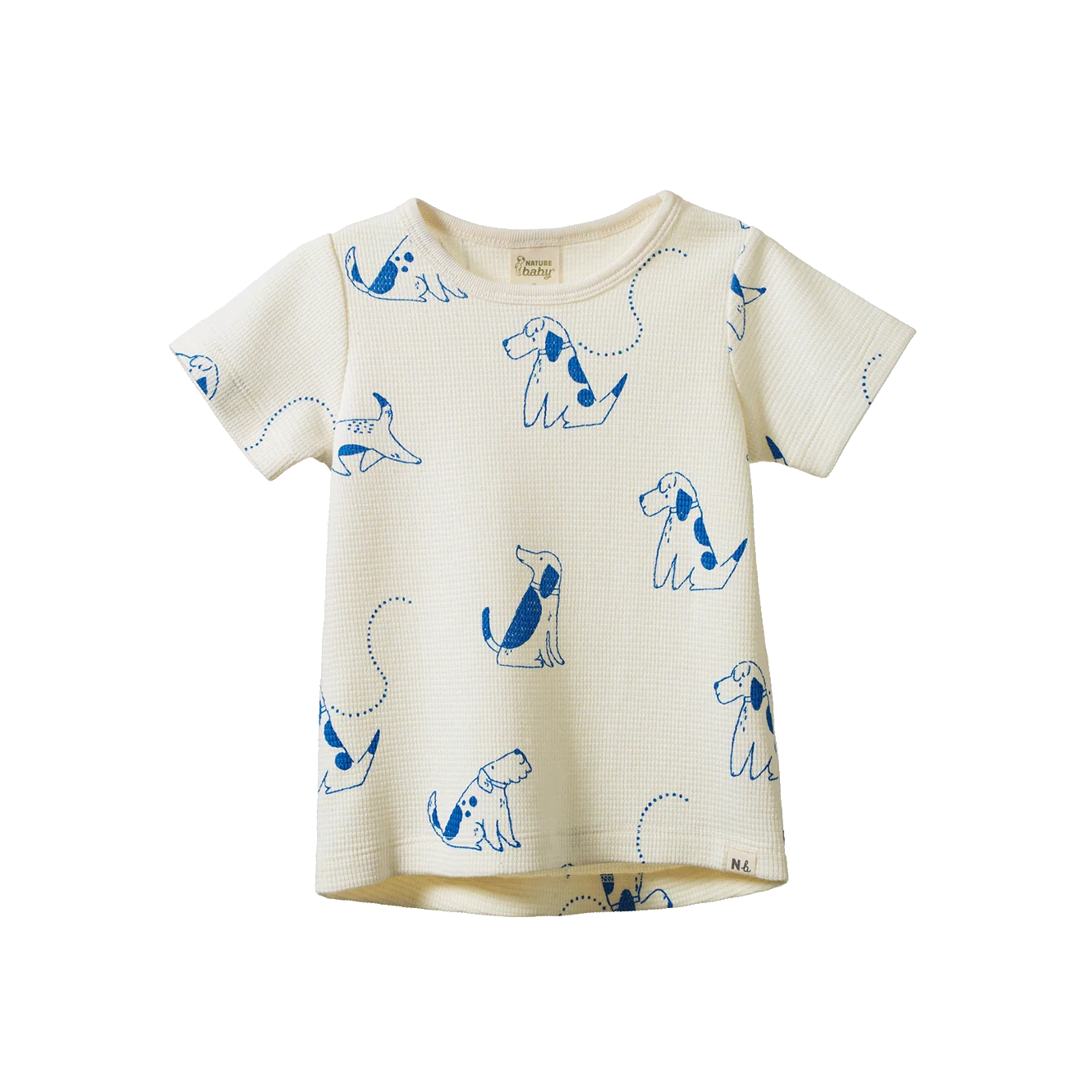 Nature Baby River Tee Waffle Dog Walk Print