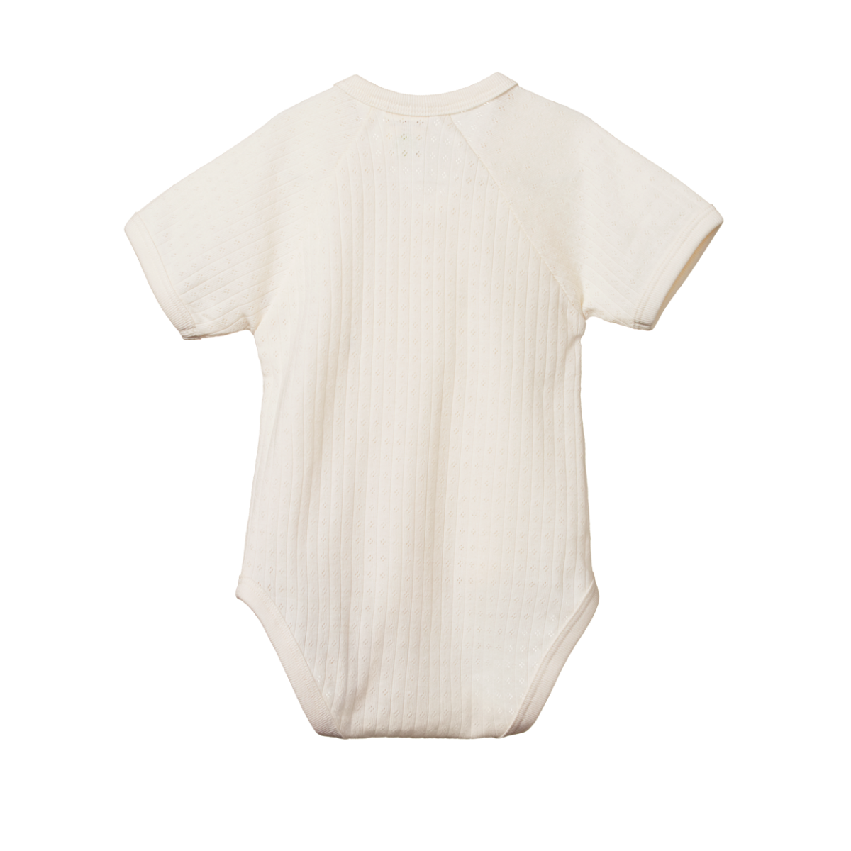 Nature Baby S/S Kimono Bodysuit Pointelle Natural