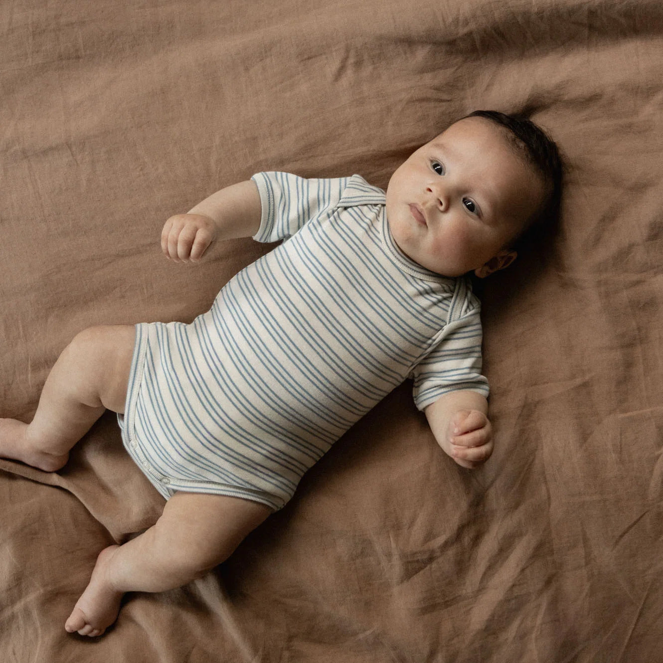 Nature Baby Short Sleeve Bodysuit Stripe Trio