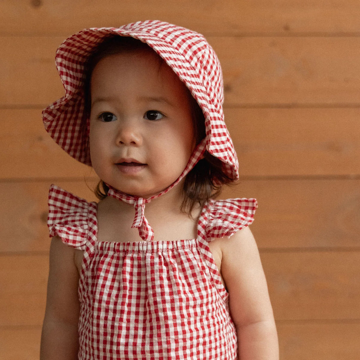 Nature Baby Sun Hat Red Gingham