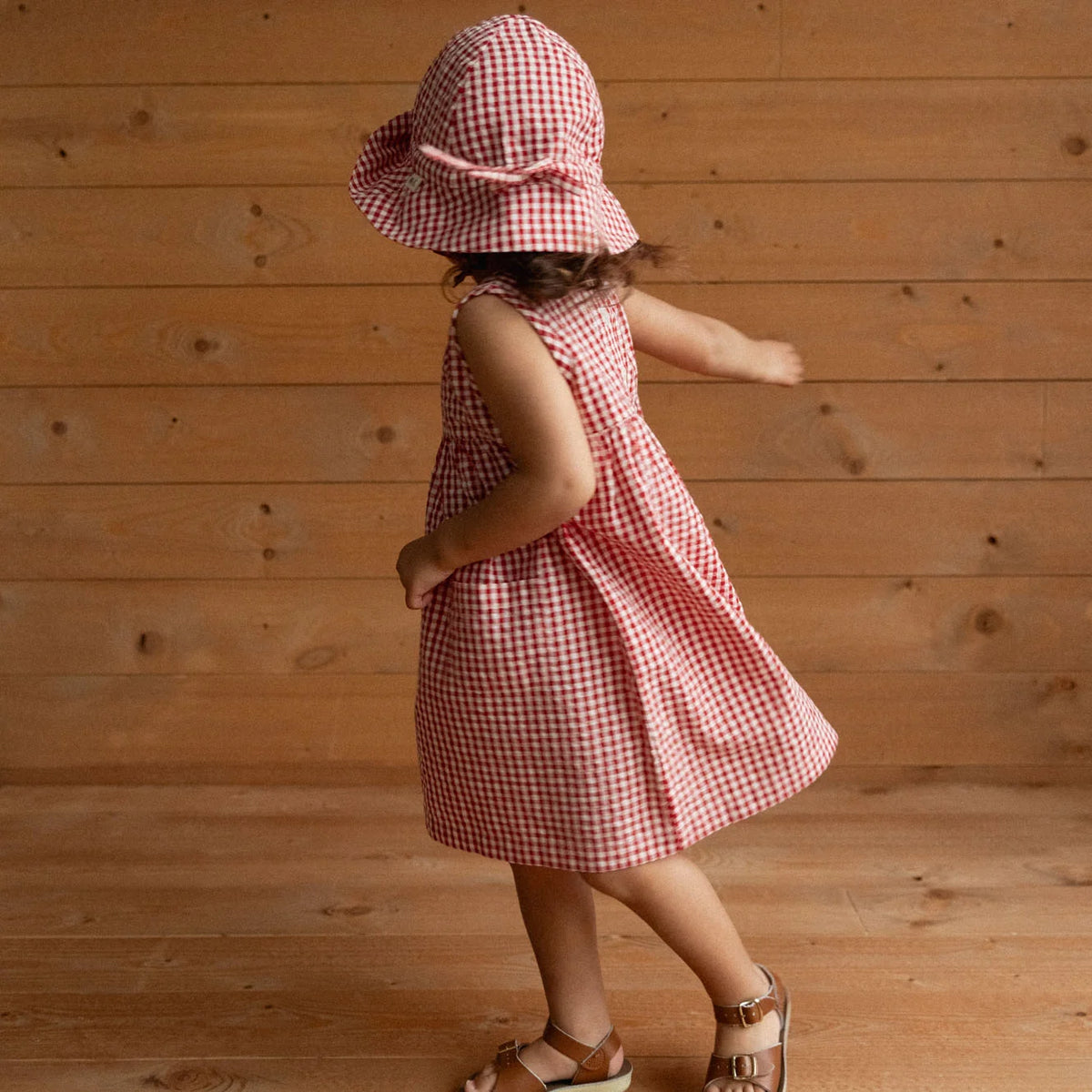 Nature Baby Sun Hat Red Gingham