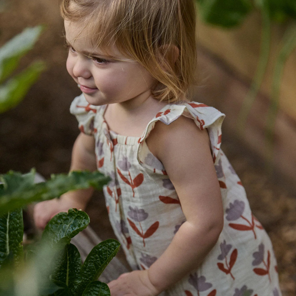 Nature Baby Tilda Suit Muslin Fleurette Print