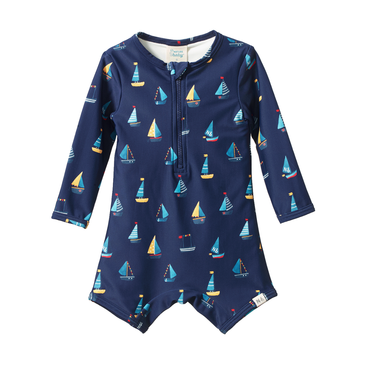 Nature Baby one piece bathing trunks Regatta Navy Print