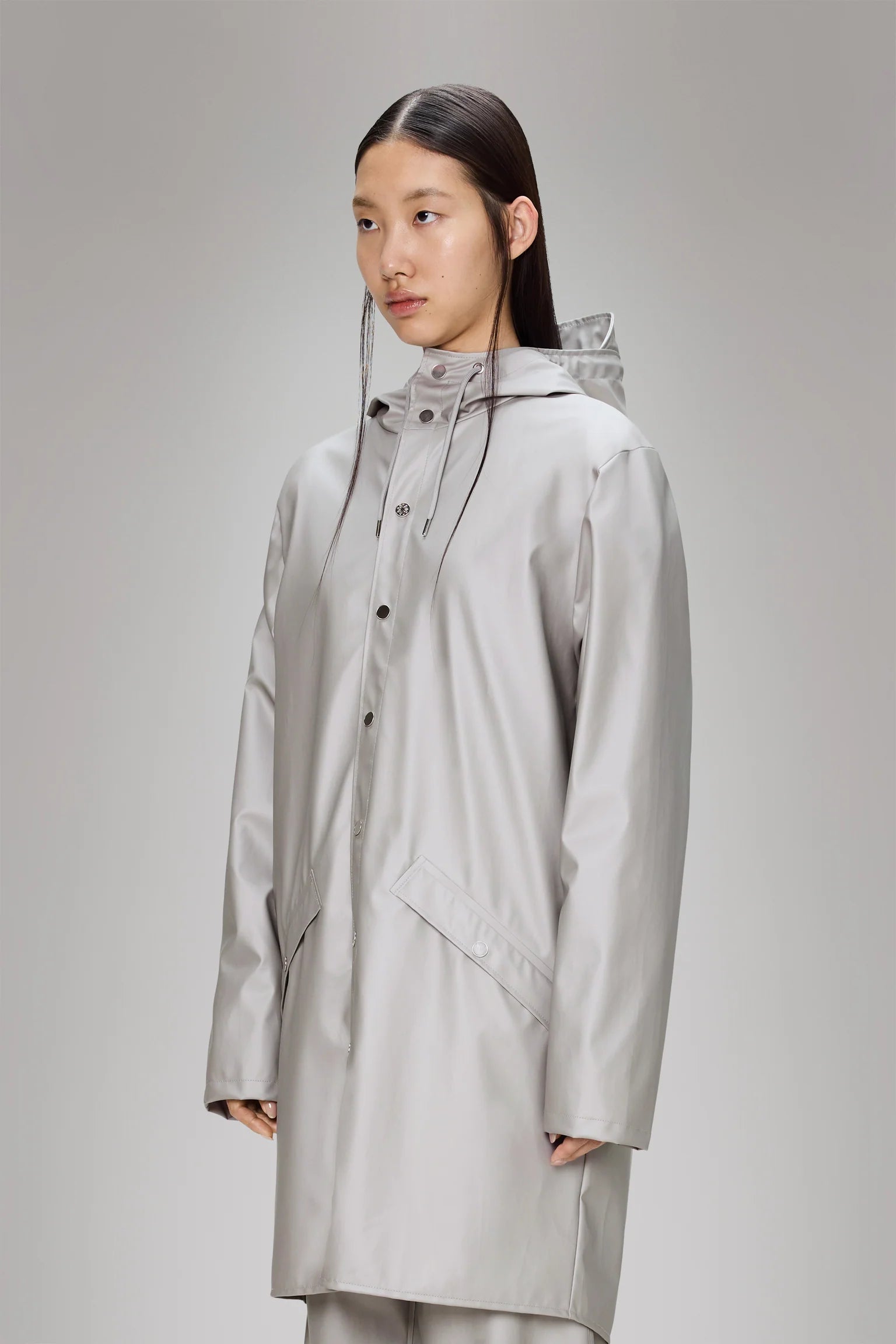 Rains Long Jacket - Nimbus