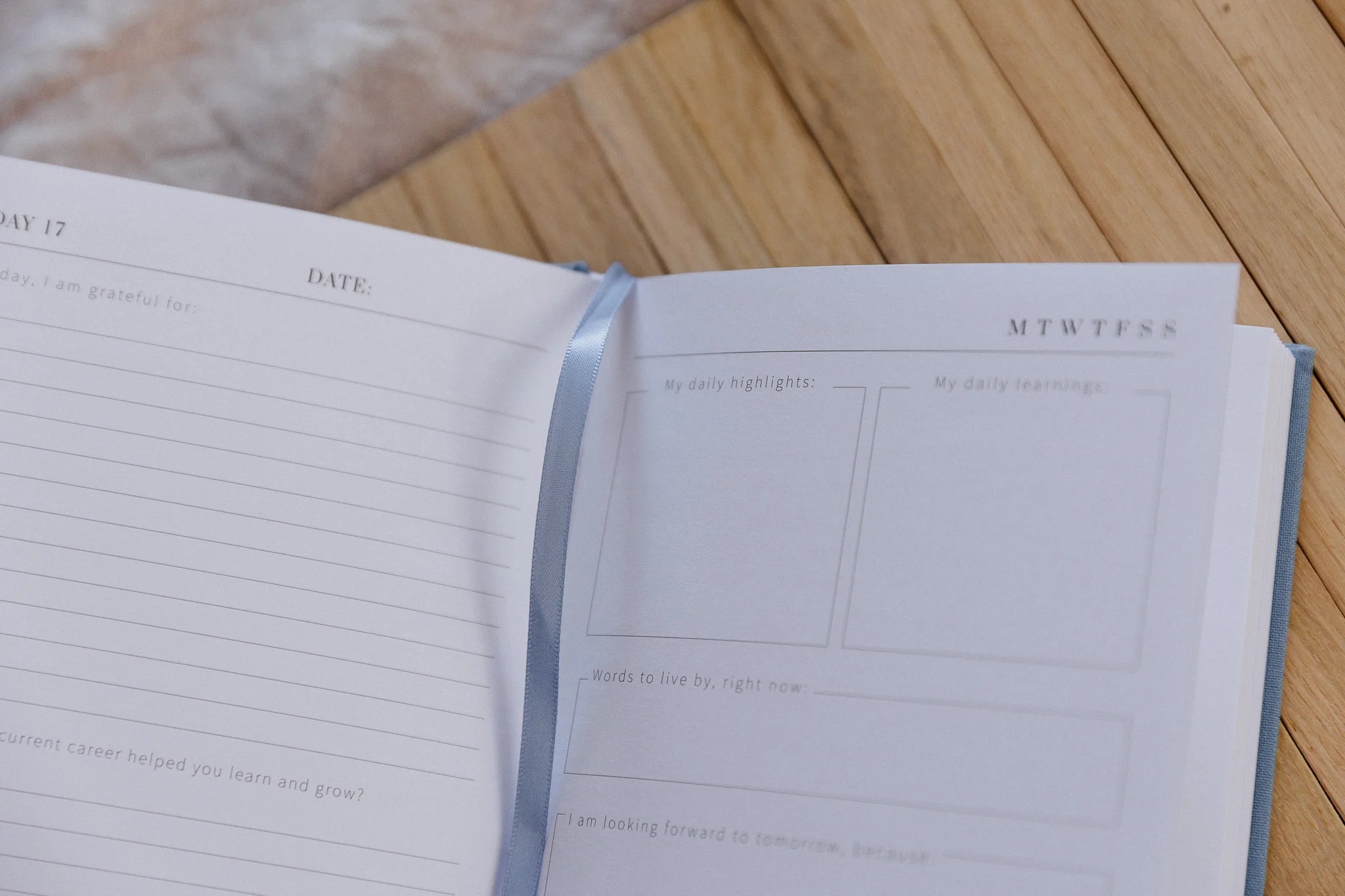 Olive & Page 100 Days Of Gratitude Journal - Sky Blue