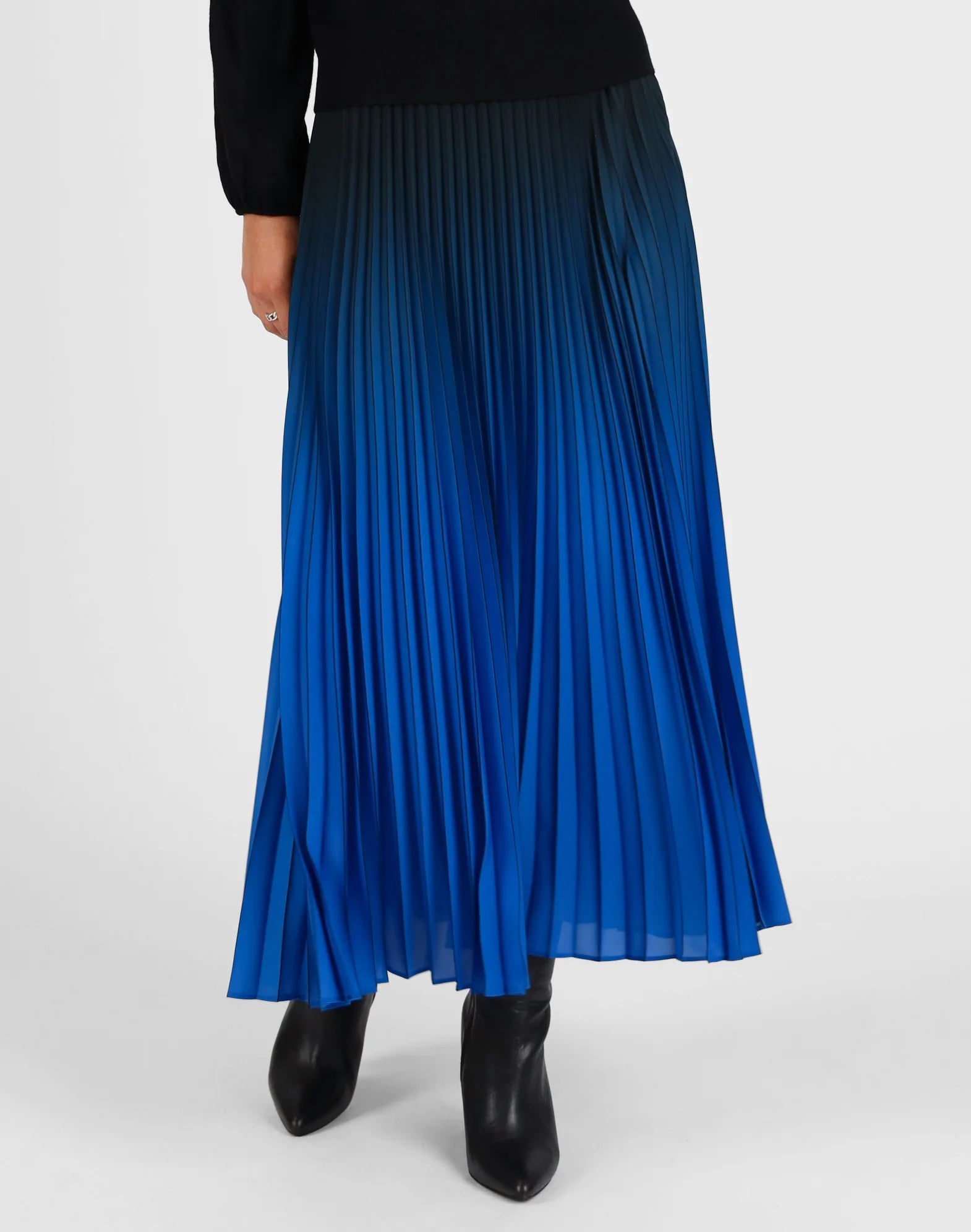Storm Ombre Pleated Skirt Blue/Black