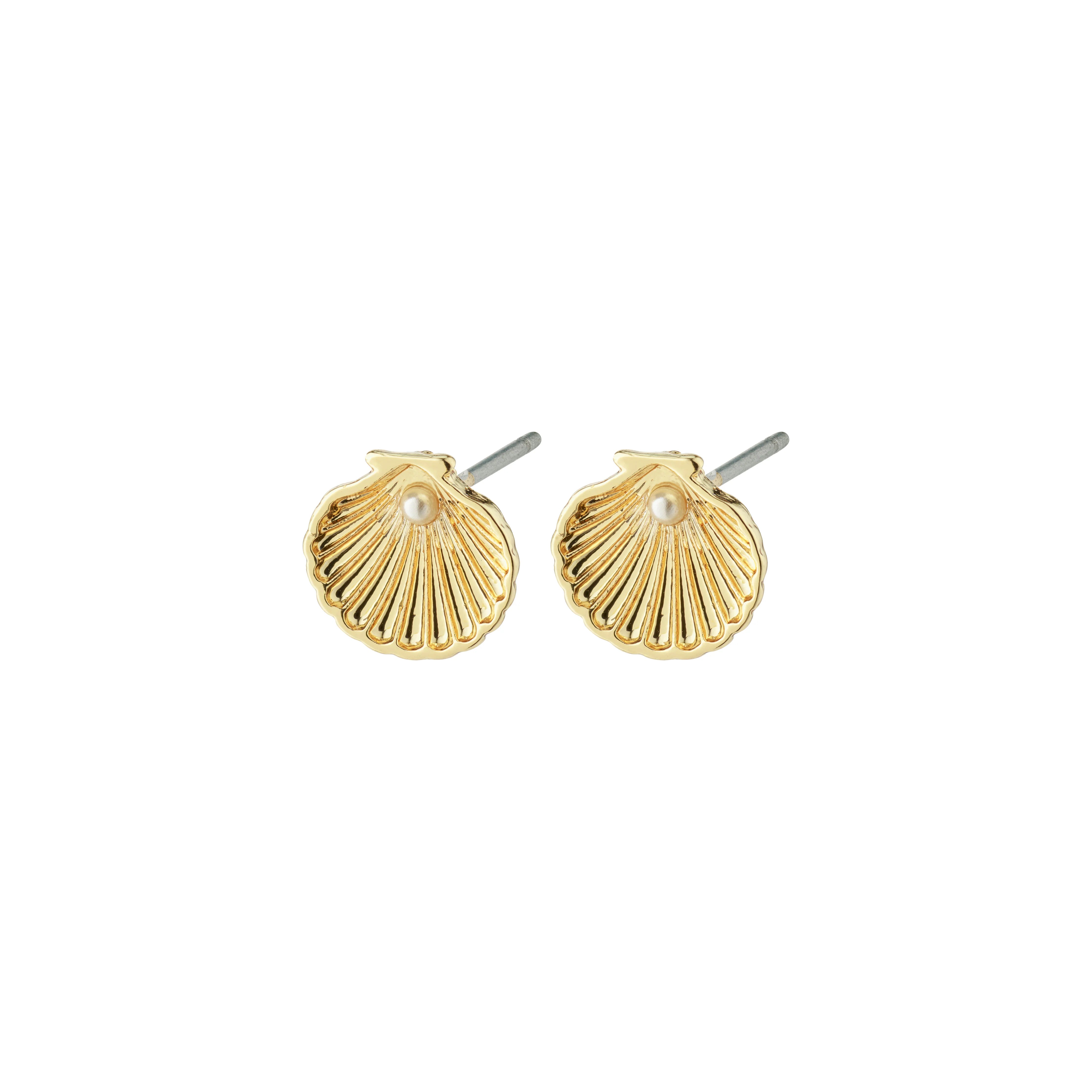 Pilgrim Opal Seashell Earrings Gold