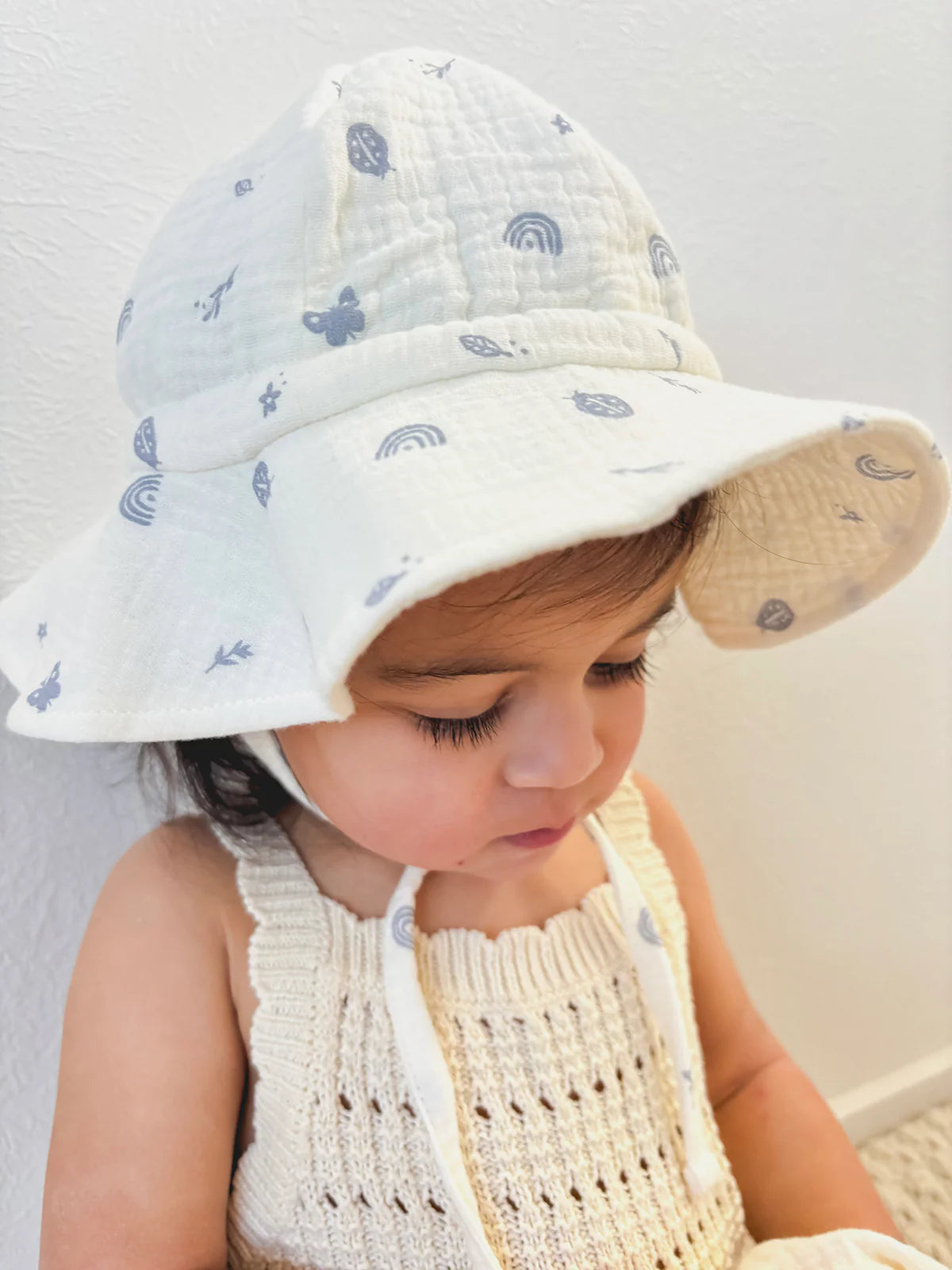 Over The Dandelions Sun Hat Organic Muslin Enchanted Garden