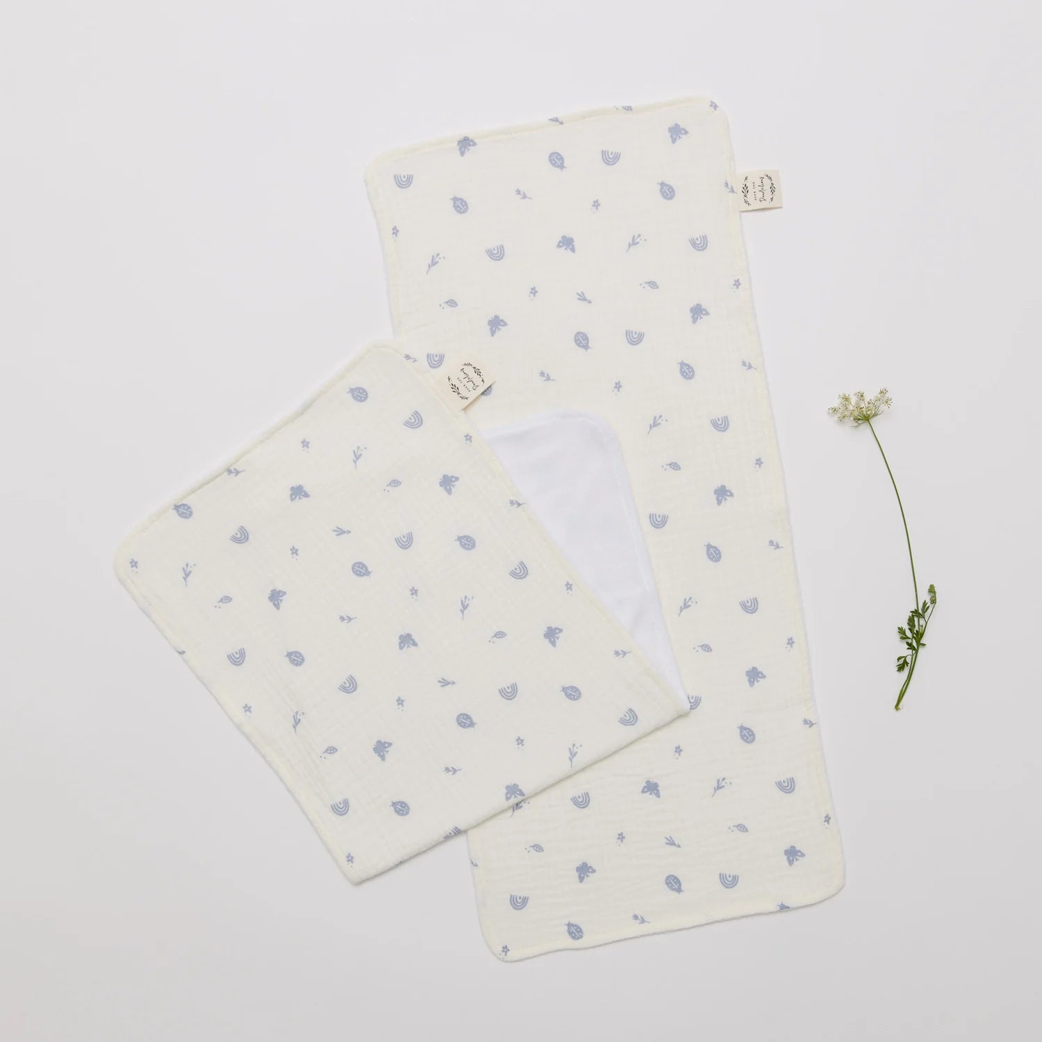 Over The Dandelions Burp Cloth Set Of 2 Enchanted Garden