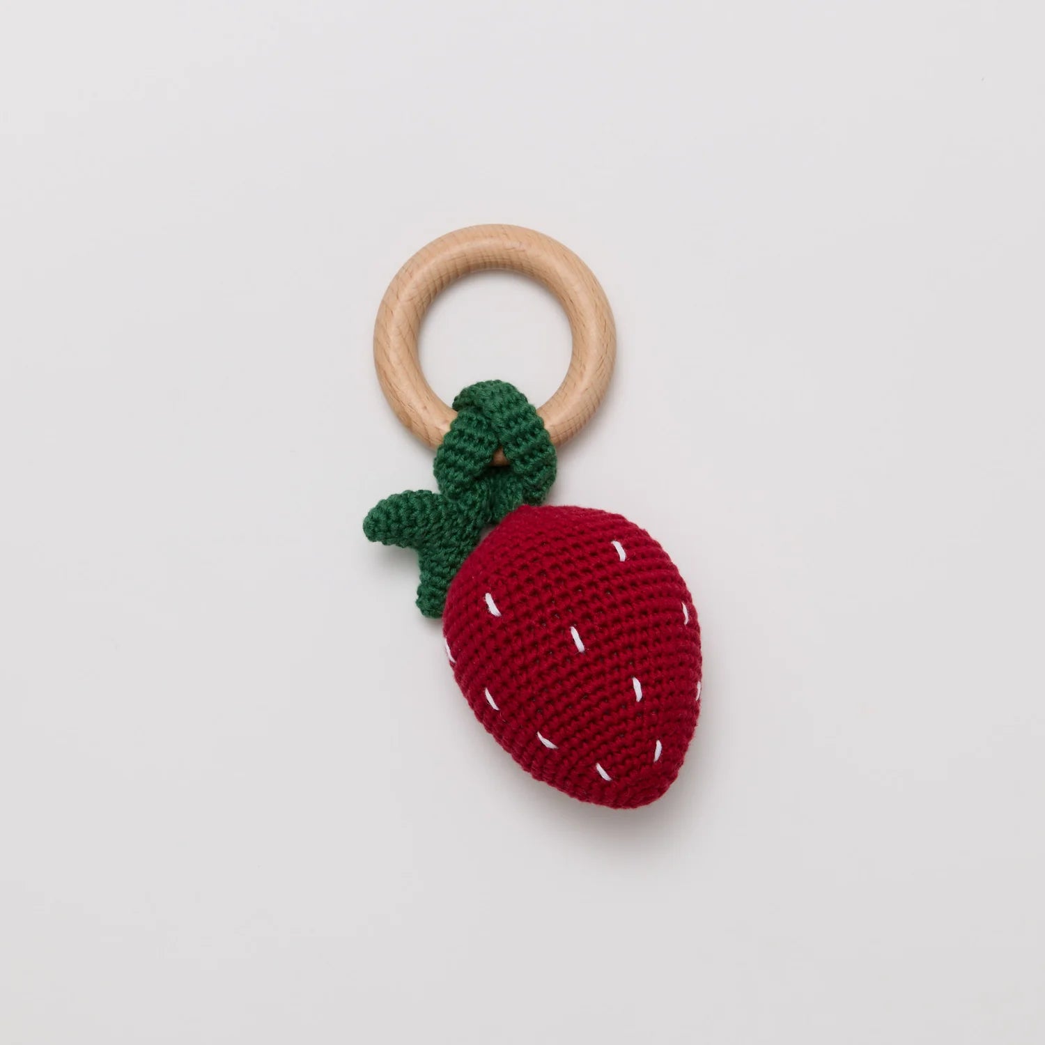 Over The Dandelions Strawbrattle Crochet Strawberry Rattle