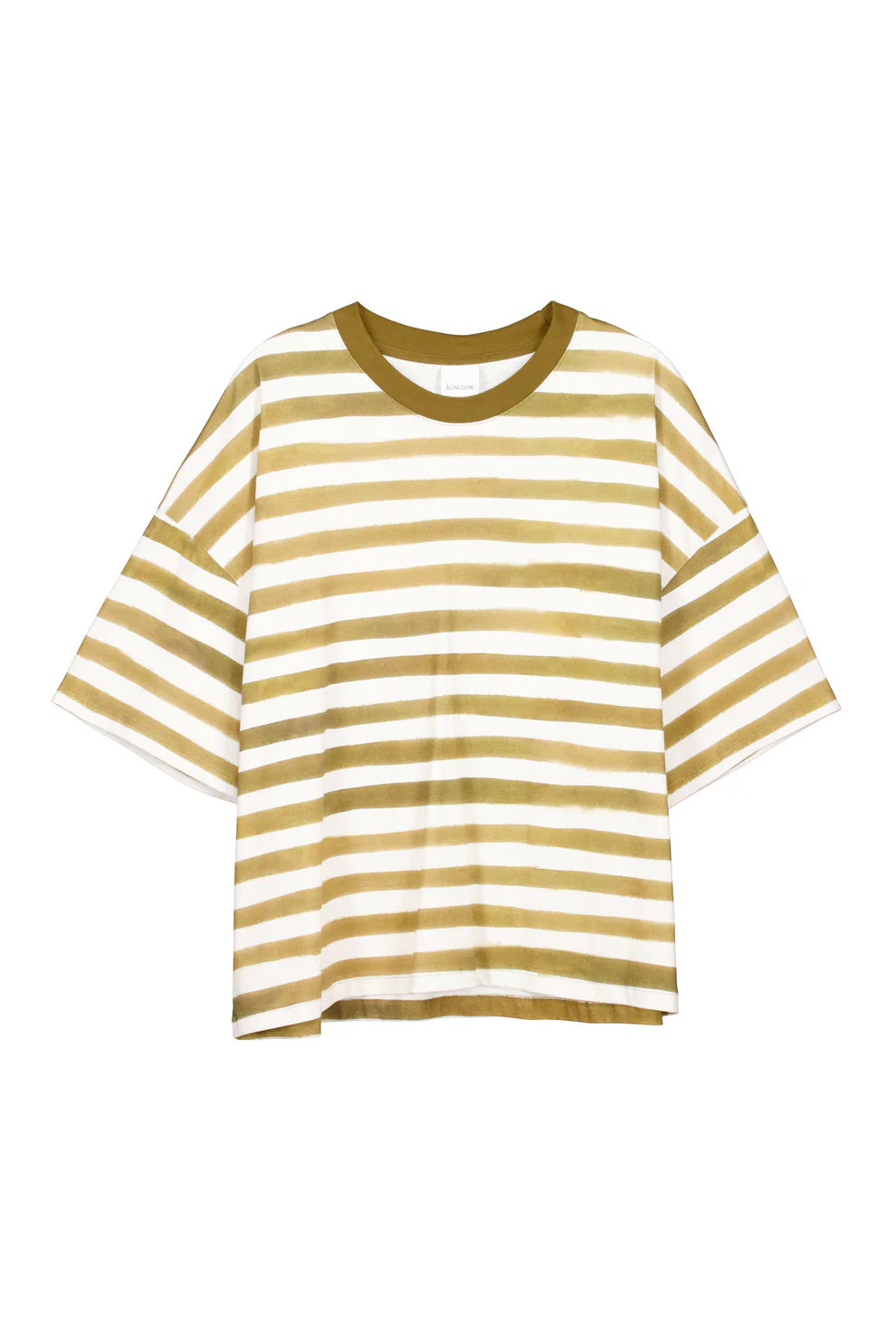 Kowtow Box Tee Brushstroke Stripe