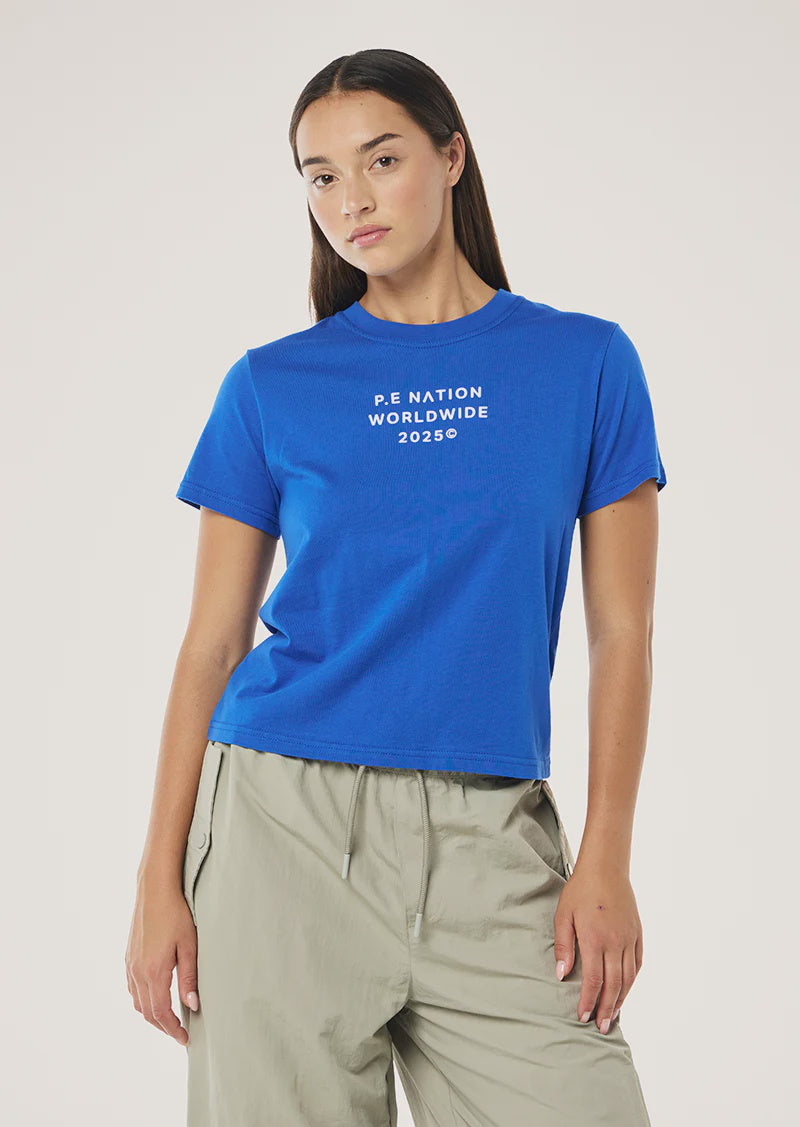 P.E Nation Compact Tee in Royal Blue