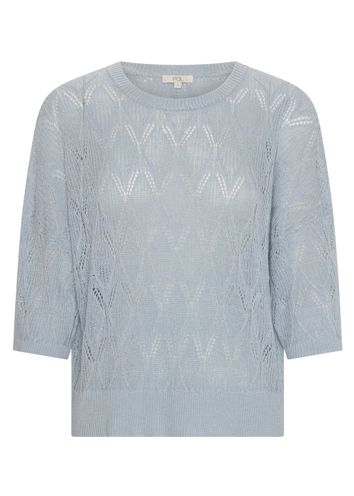 POL Rosin Pointelle Tee Blue